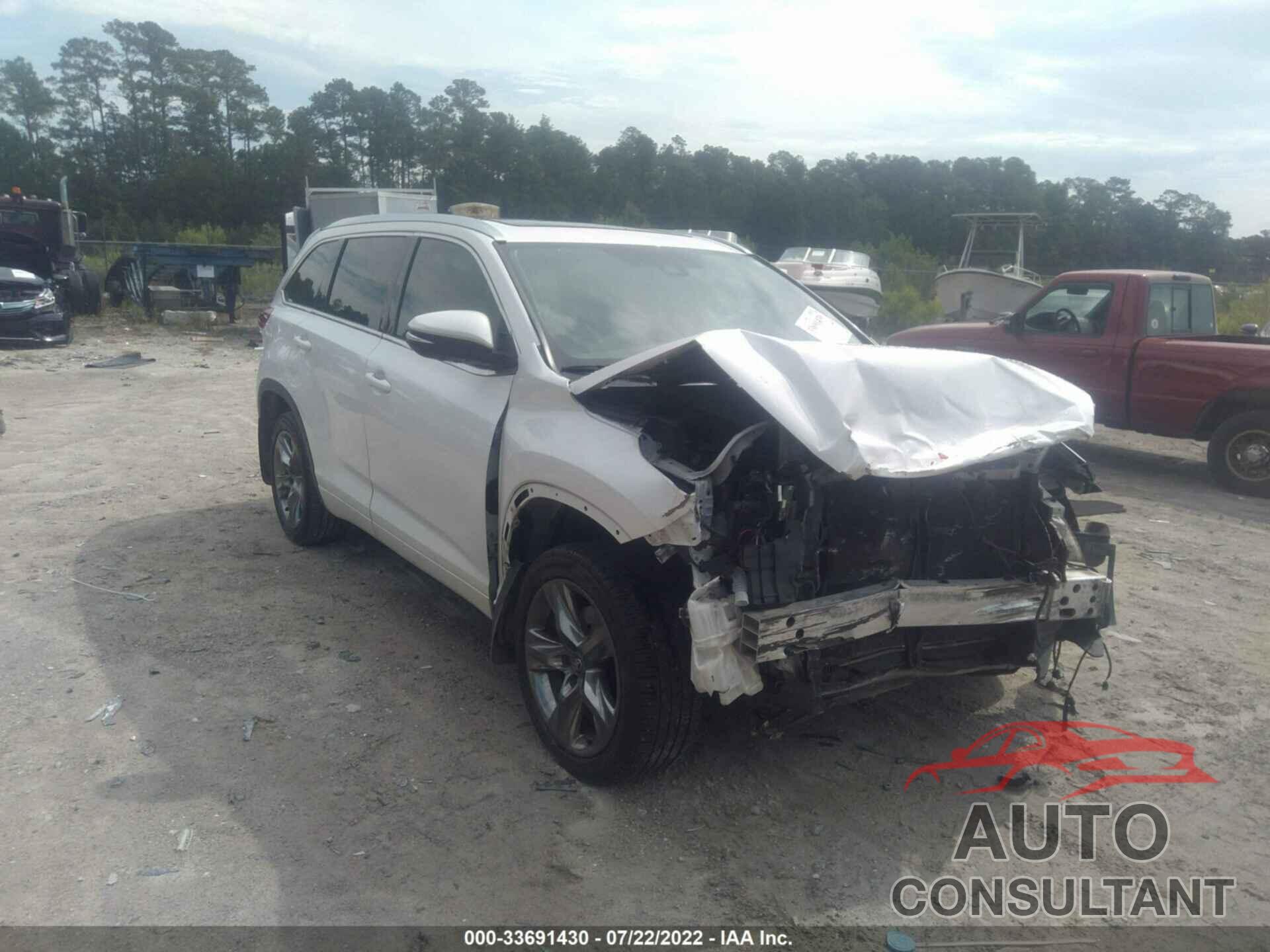 TOYOTA HIGHLANDER 2017 - 5TDDZRFH1HS454890