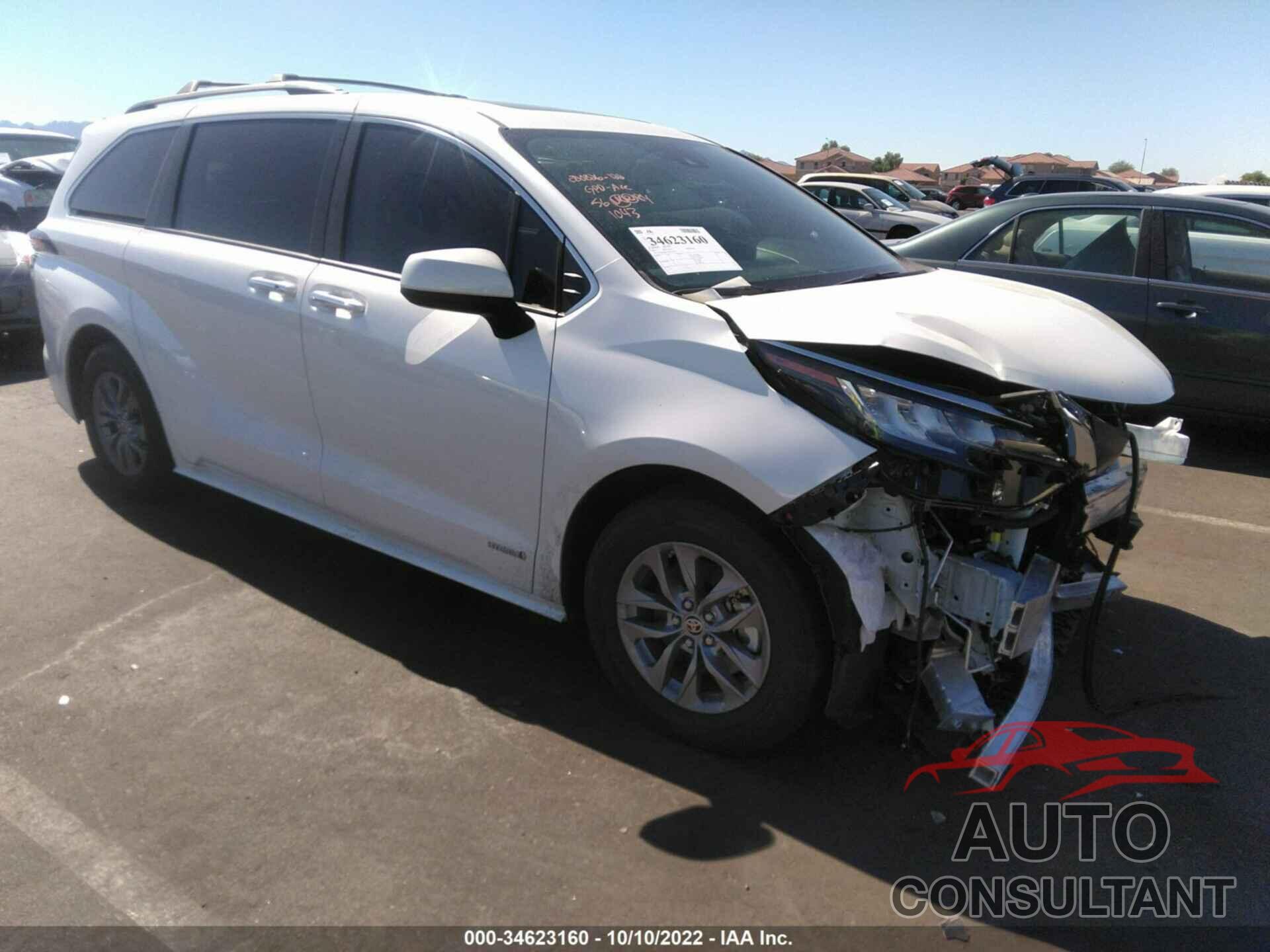 TOYOTA SIENNA 2021 - 5TDYRKEC4MS051043