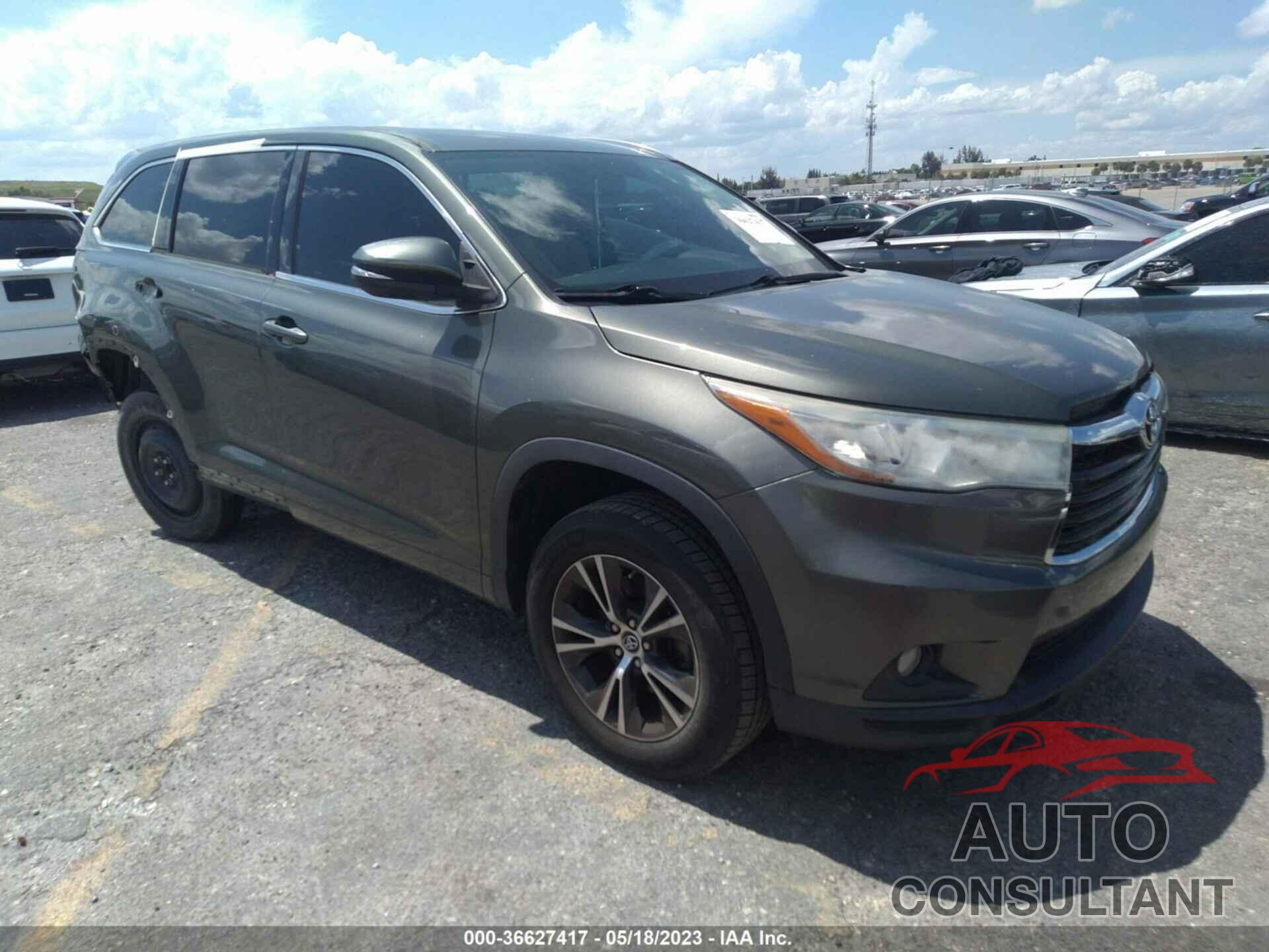 TOYOTA HIGHLANDER 2016 - 5TDKKRFHXGS155747