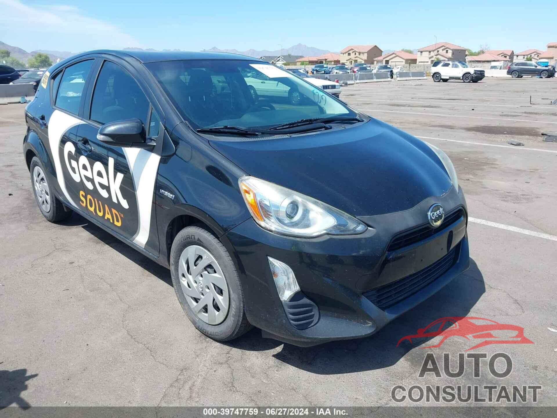 TOYOTA PRIUS C 2016 - JTDKDTB38G1124964