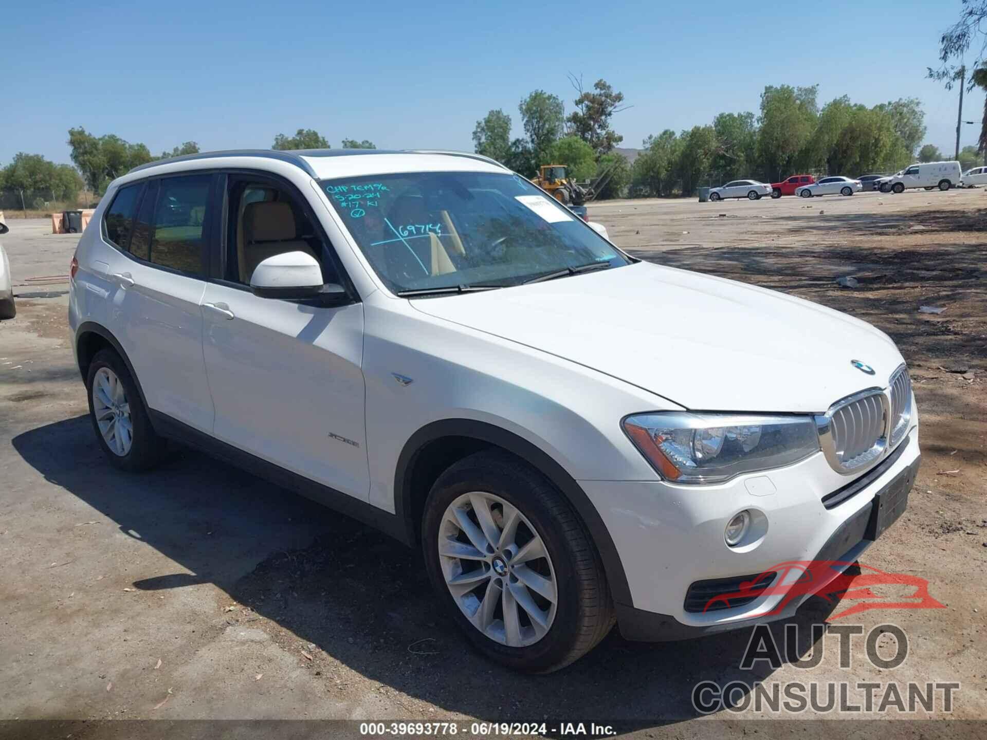 BMW X3 2017 - 5UXWZ7C3XH0X41085