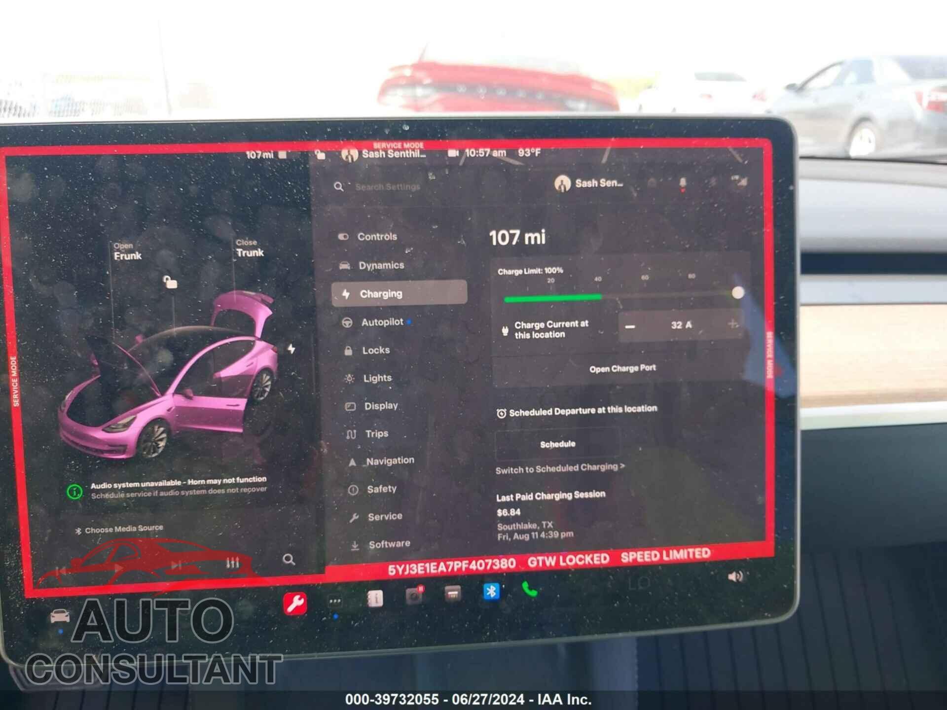 TESLA MODEL 3 2023 - 5YJ3E1EA7PF407380