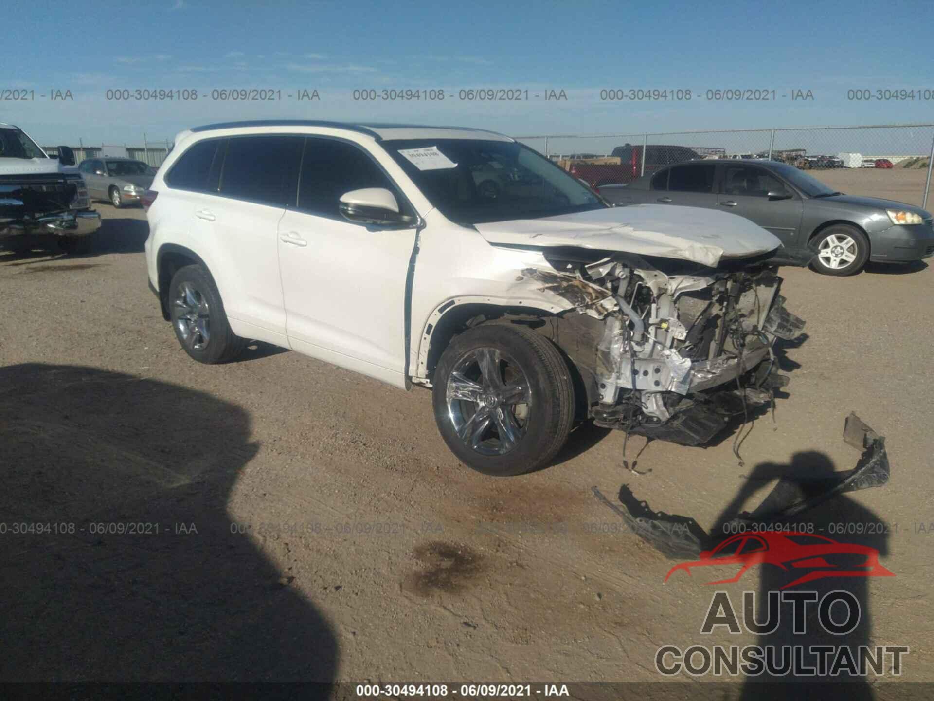 TOYOTA HIGHLANDER 2018 - 5TDDZRFHXJS911573