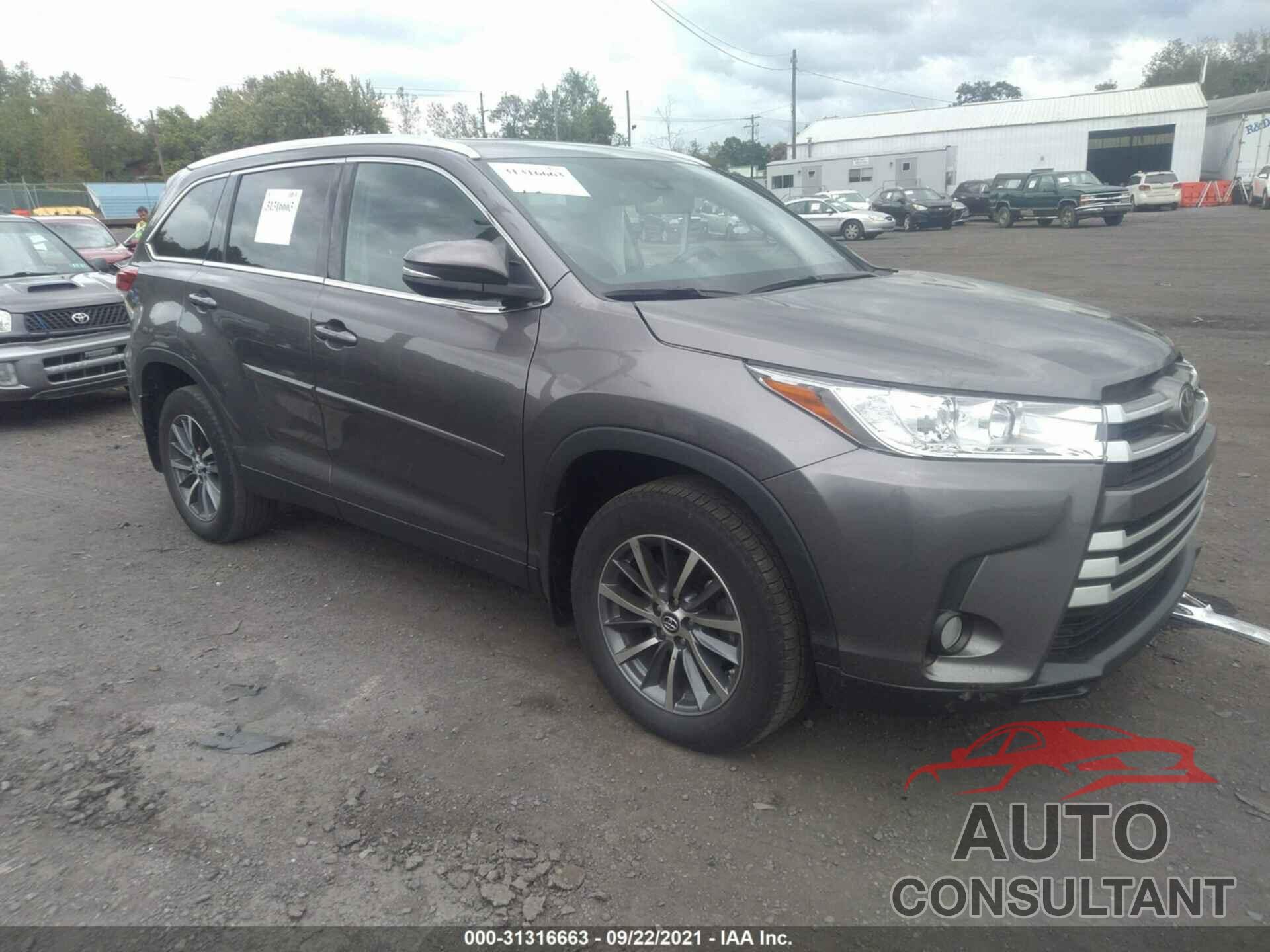 TOYOTA HIGHLANDER 2019 - 5TDJZRFHXKS620186