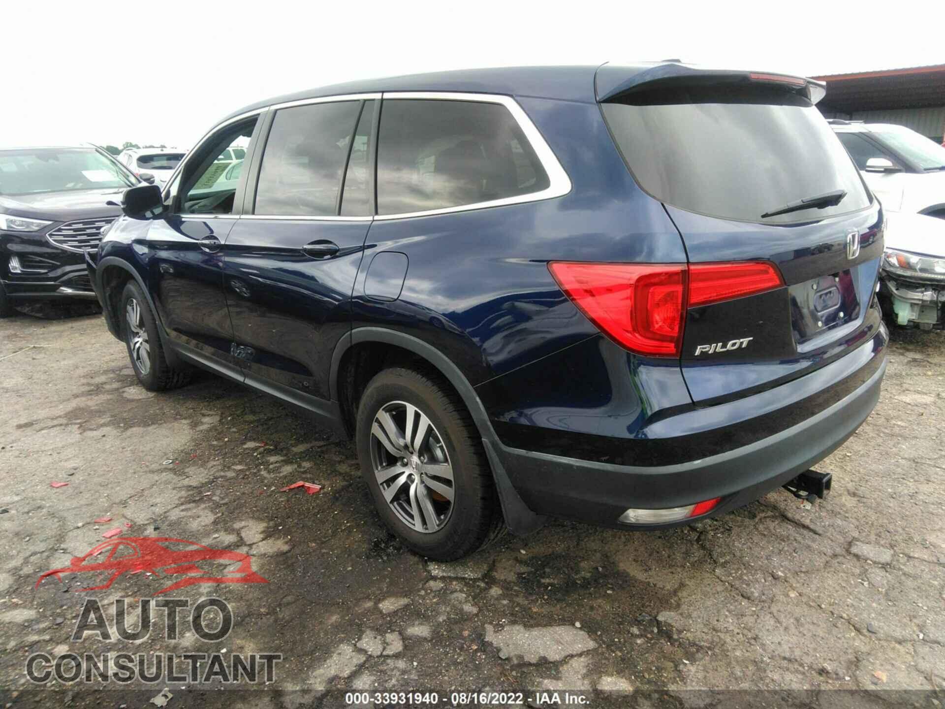 HONDA PILOT 2017 - 5FNYF6H62HB087975