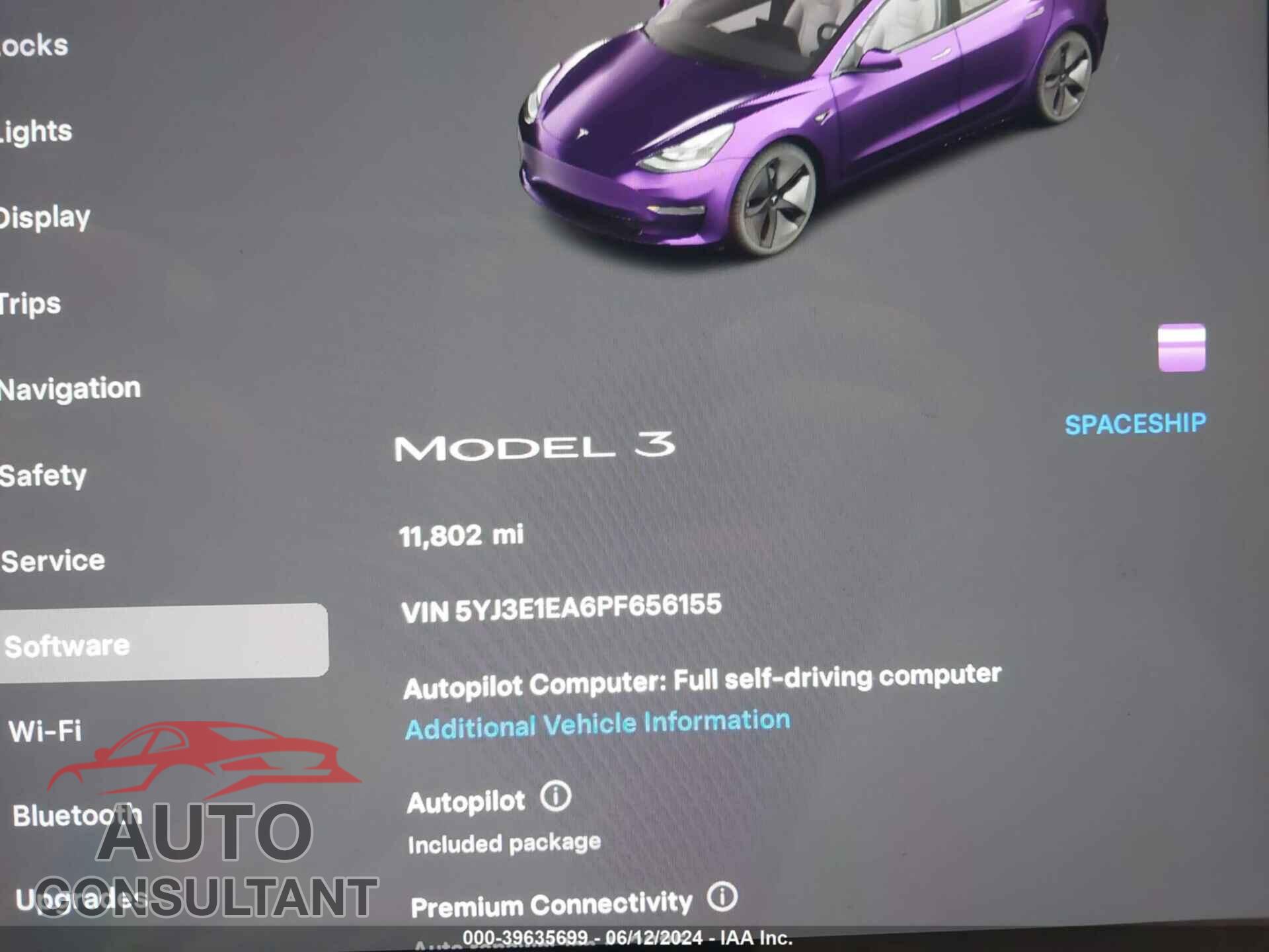 TESLA MODEL 3 2023 - 5YJ3E1EA6PF656155