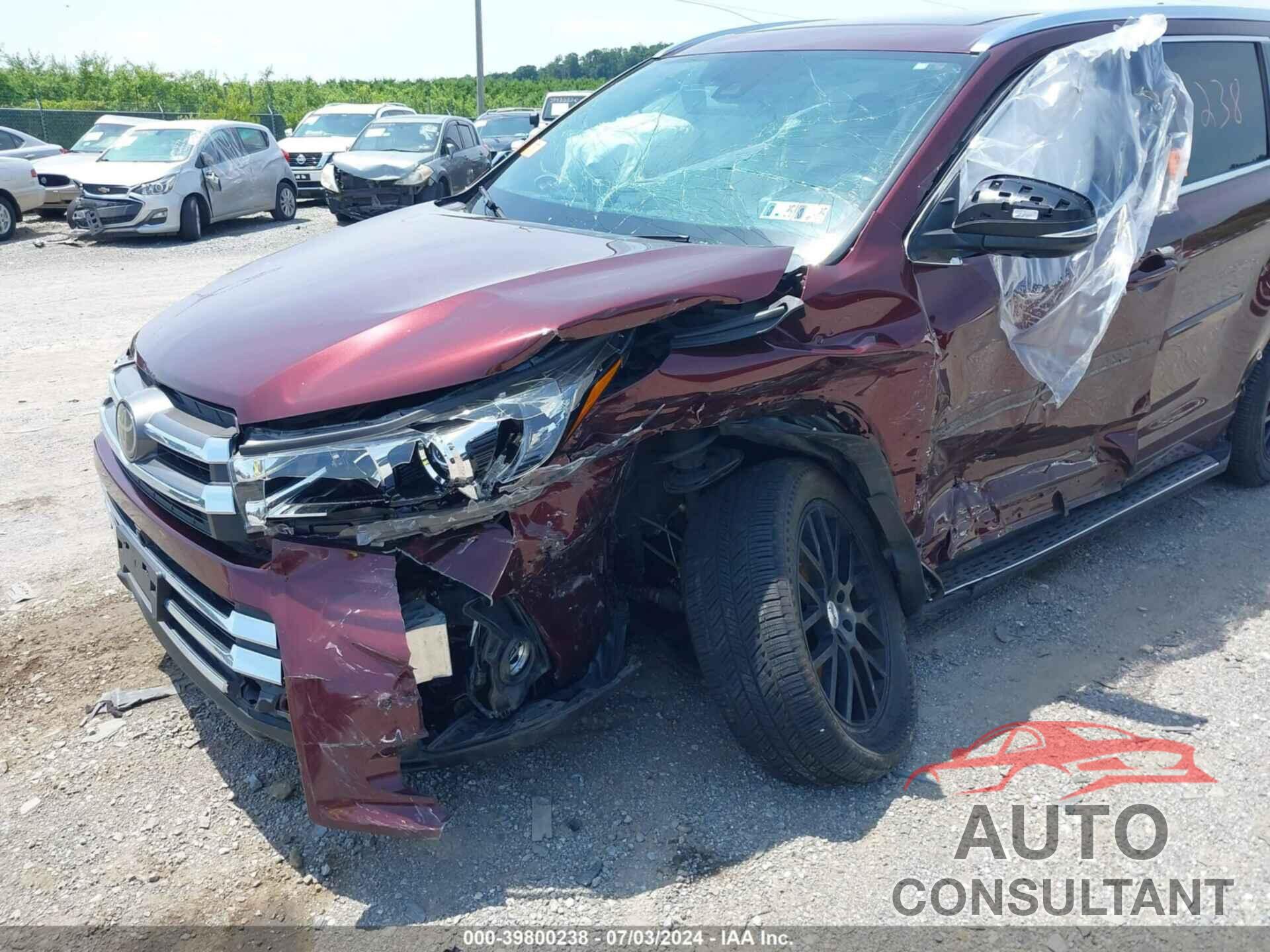 TOYOTA HIGHLANDER 2019 - 5TDDZRFH6KS925410