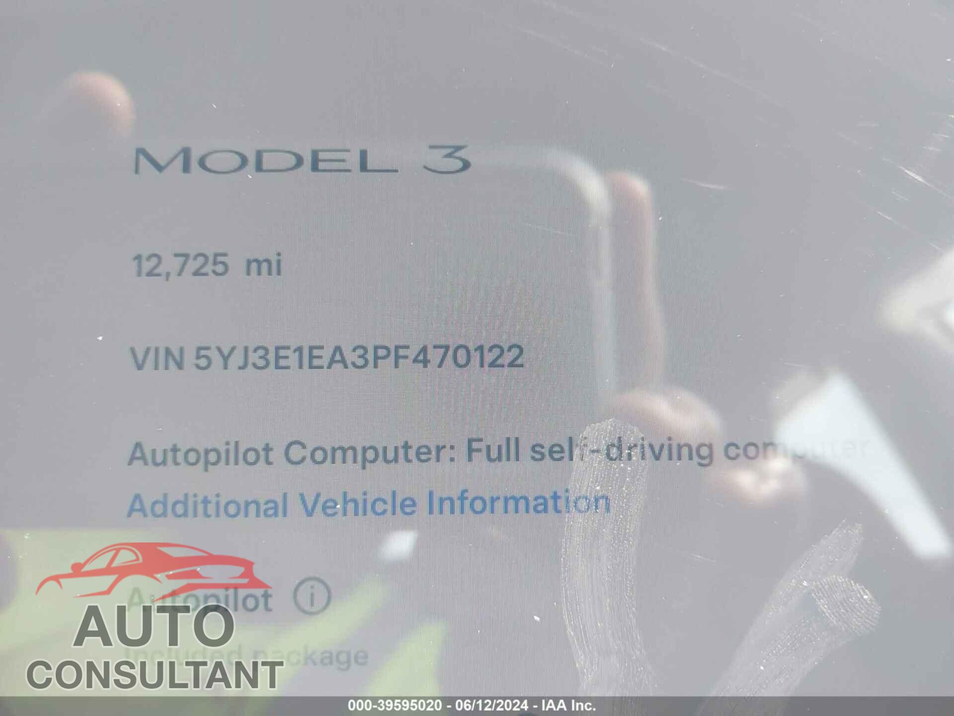 TESLA MODEL 3 2023 - 5YJ3E1EA3PF470122
