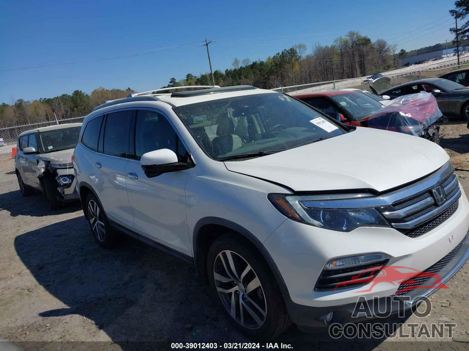 HONDA PILOT 2017 - 5FNYF5H90HB014527