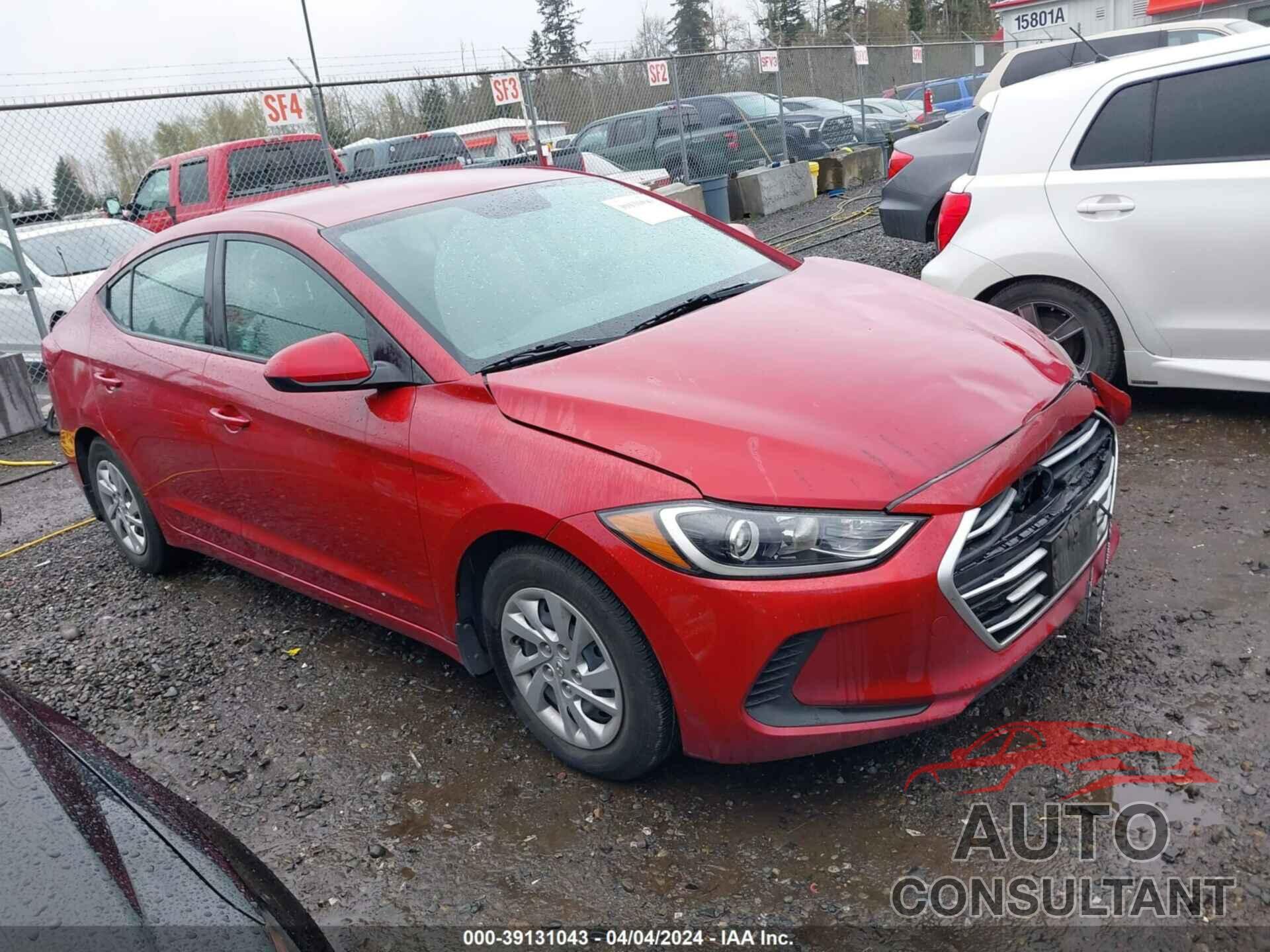 HYUNDAI ELANTRA 2018 - KMHD74LF5JU472835
