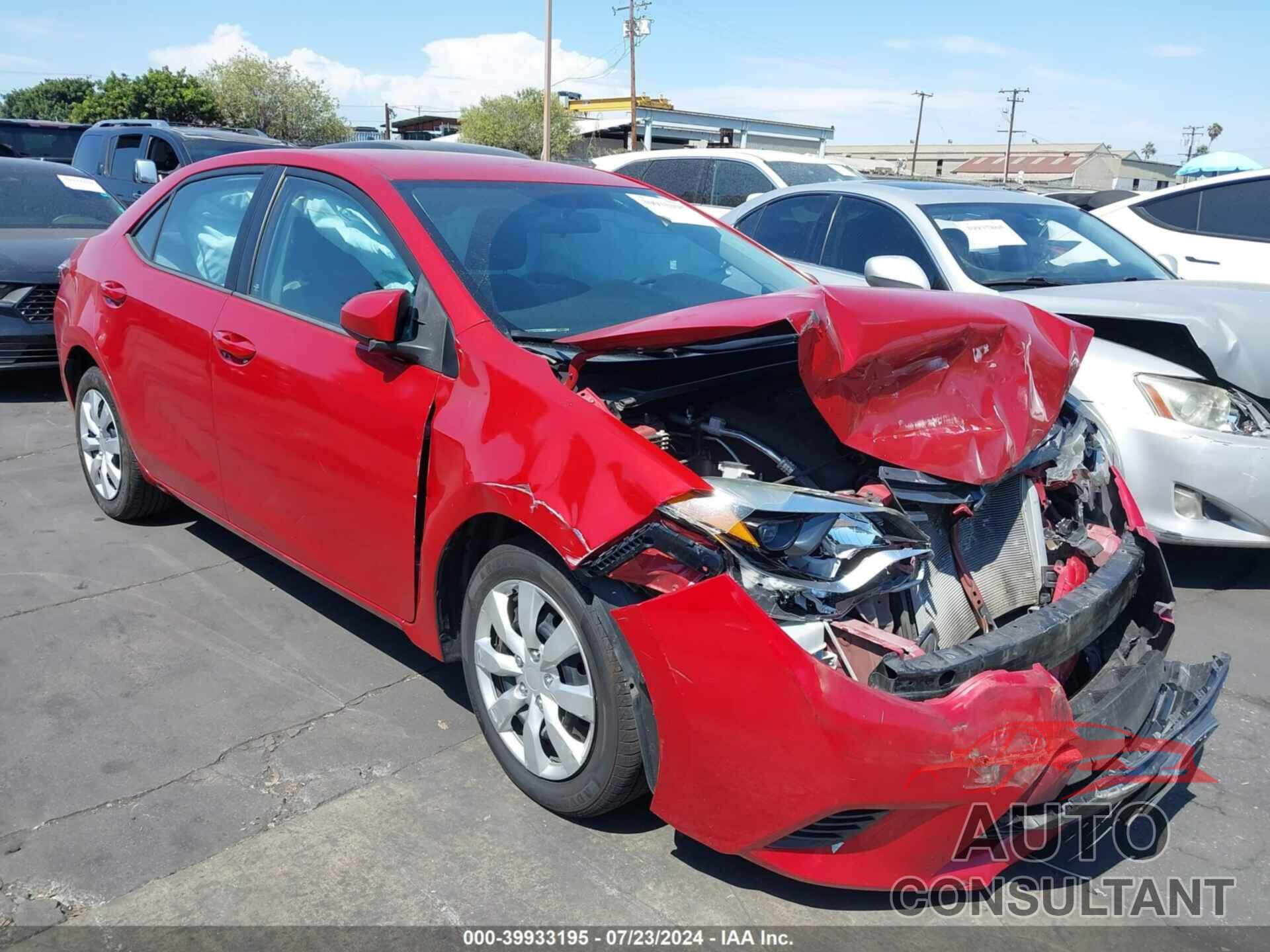 TOYOTA COROLLA 2016 - 5YFBURHE8GP559717