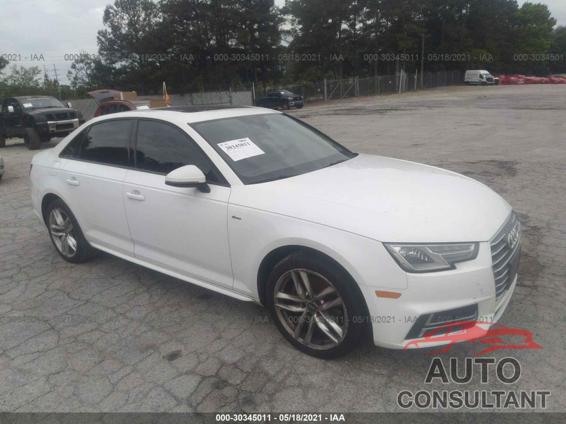 AUDI A4 2017 - WAUKMAF40HN055640