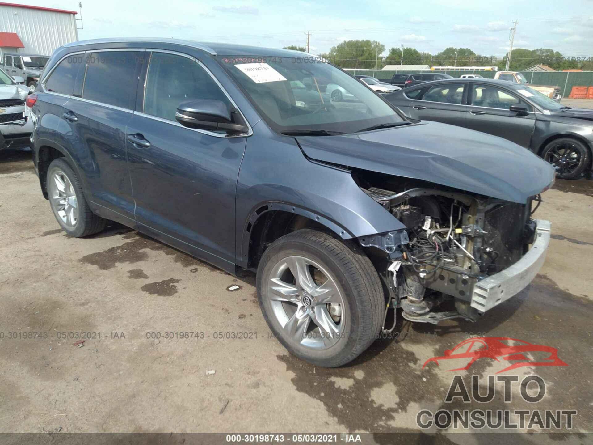 TOYOTA HIGHLANDER 2017 - 5TDYZRFHXHS218627