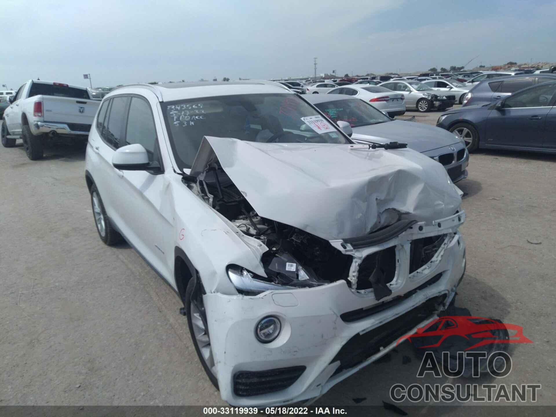 BMW X3 2016 - 5UXWX9C53G0D80089