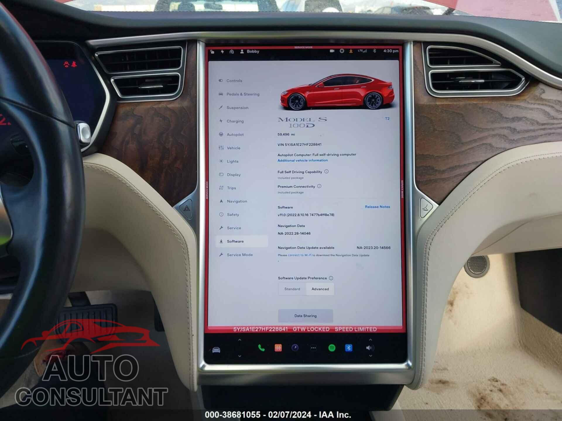 TESLA MODEL S 2017 - 5YJSA1E27HF228841