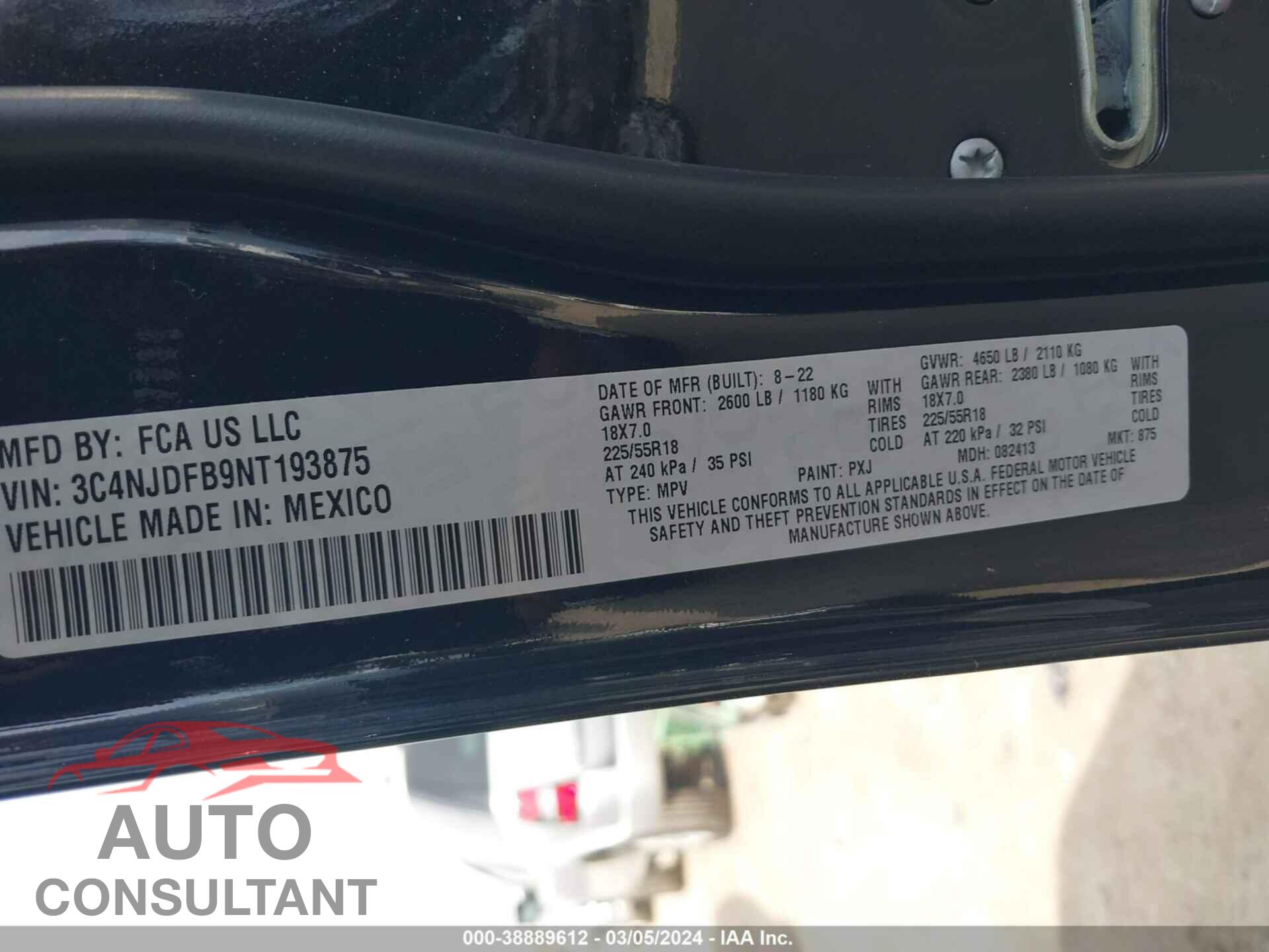 JEEP COMPASS 2022 - 3C4NJDFB9NT193875