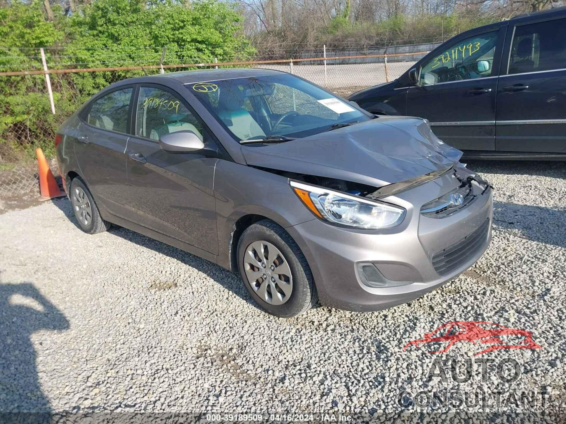 HYUNDAI ACCENT 2017 - KMHCT4AE6HU369452