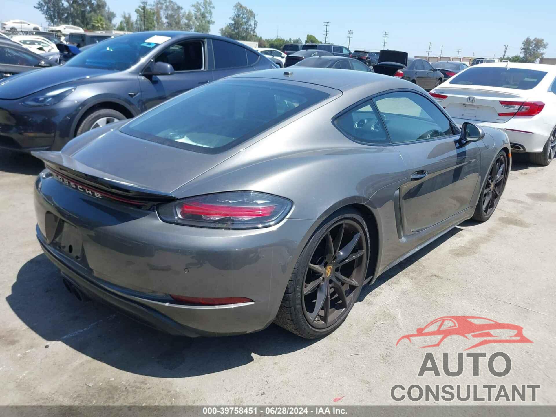 PORSCHE 718 CAYMAN 2019 - WP0AA2A8XKS260625