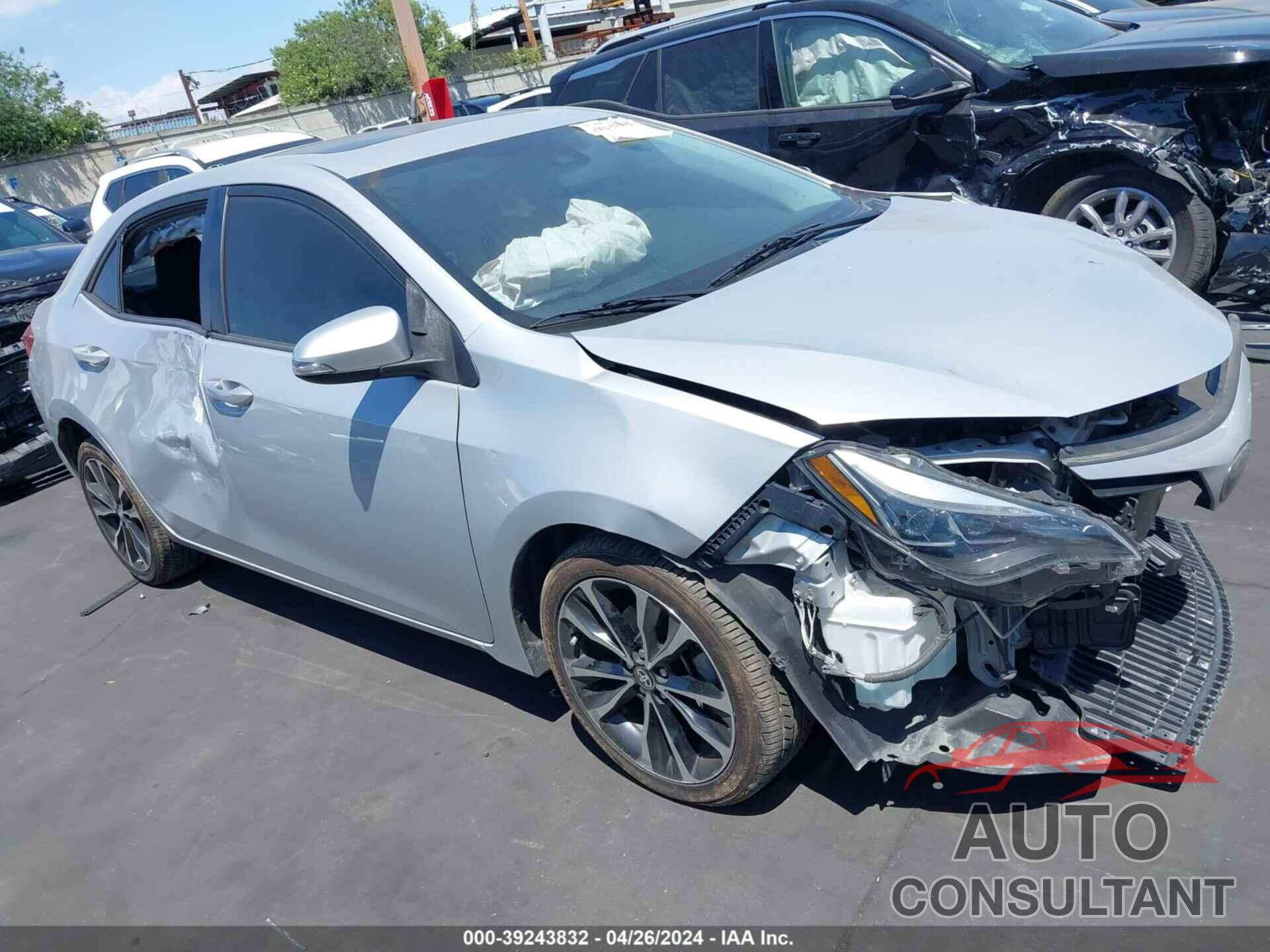 TOYOTA COROLLA 2019 - 2T1BURHE2KC134597