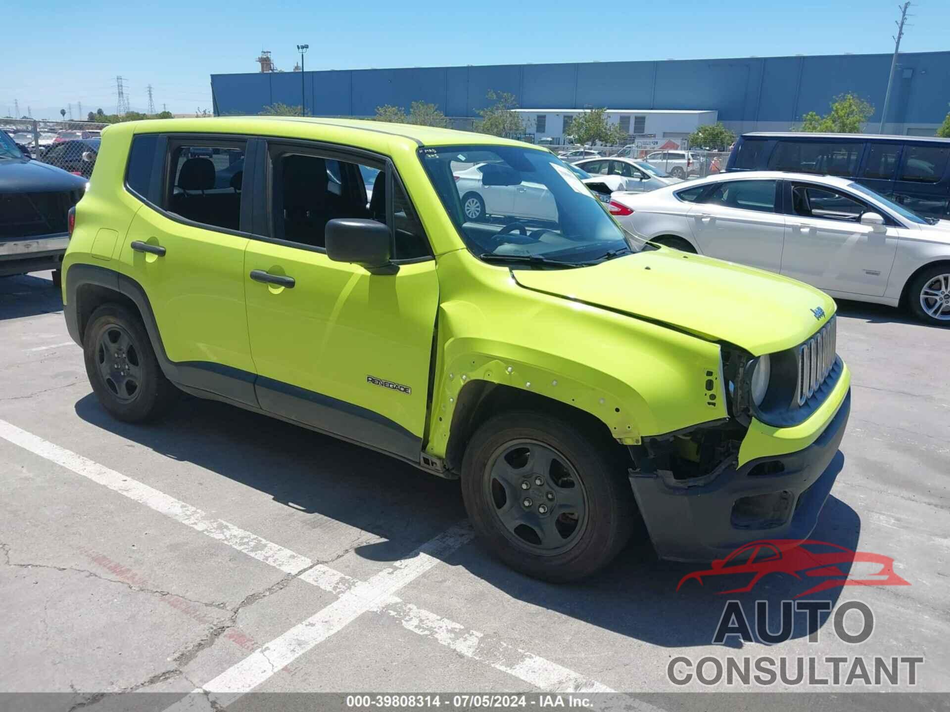 JEEP RENEGADE 2017 - ZACCJAAB8HPF98019