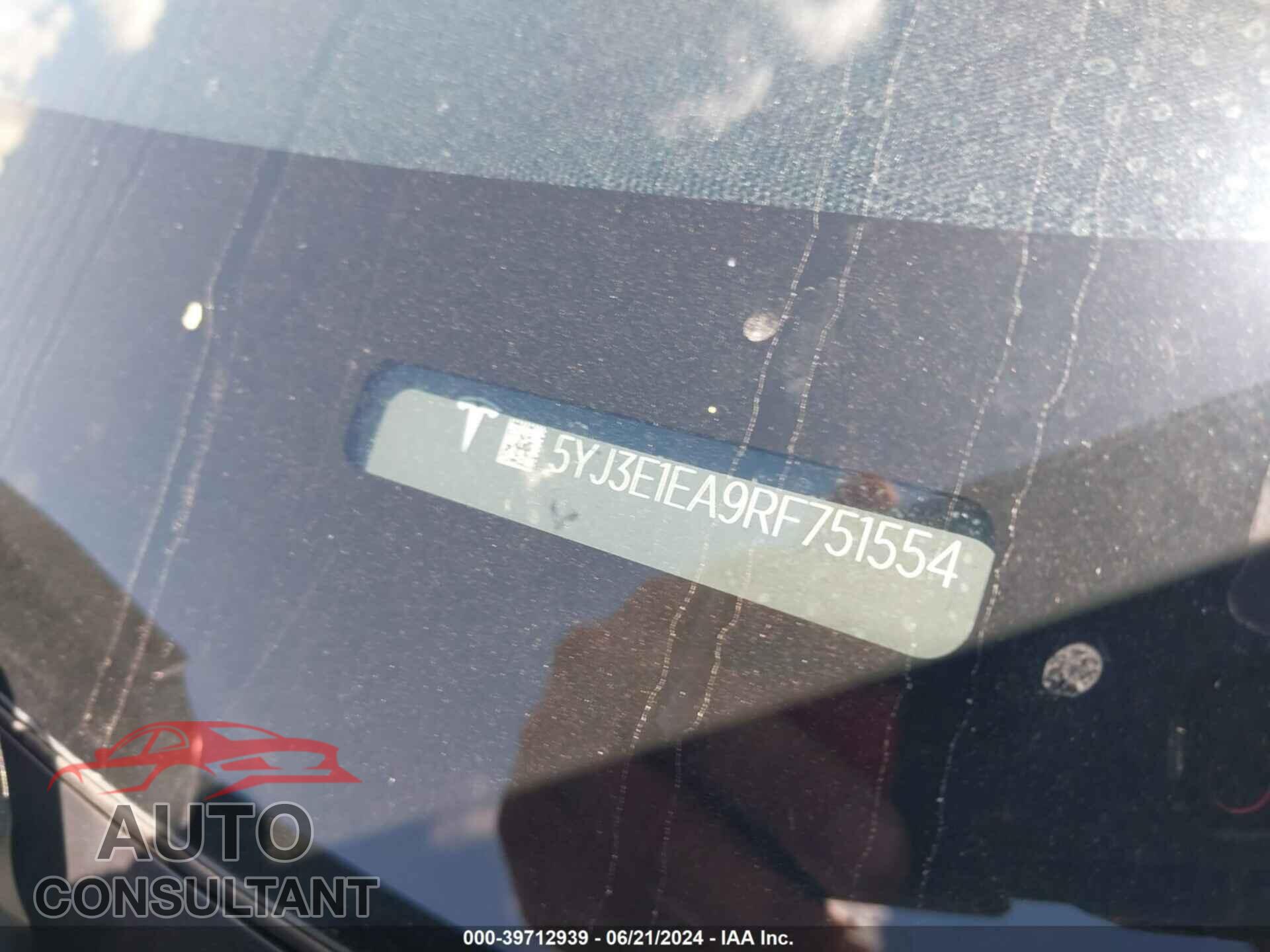 TESLA MODEL 3 2024 - 5YJ3E1EA9RF751554