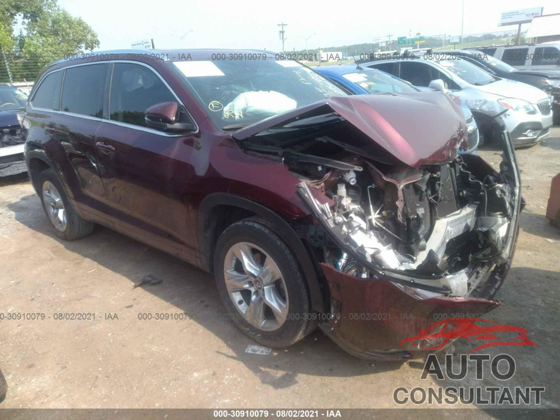 TOYOTA HIGHLANDER 2016 - 5TDYKRFH2GS155204