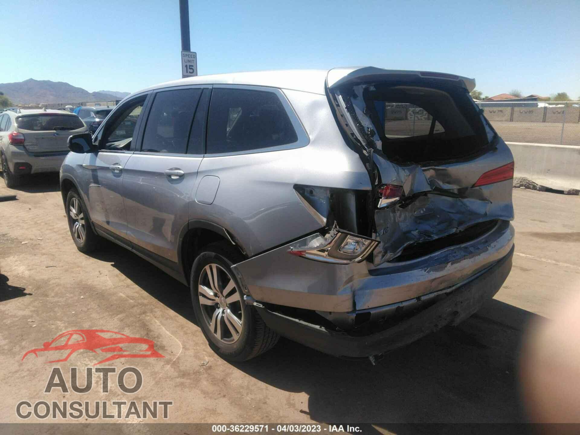 HONDA PILOT 2017 - 5FNYF5H59HB025443