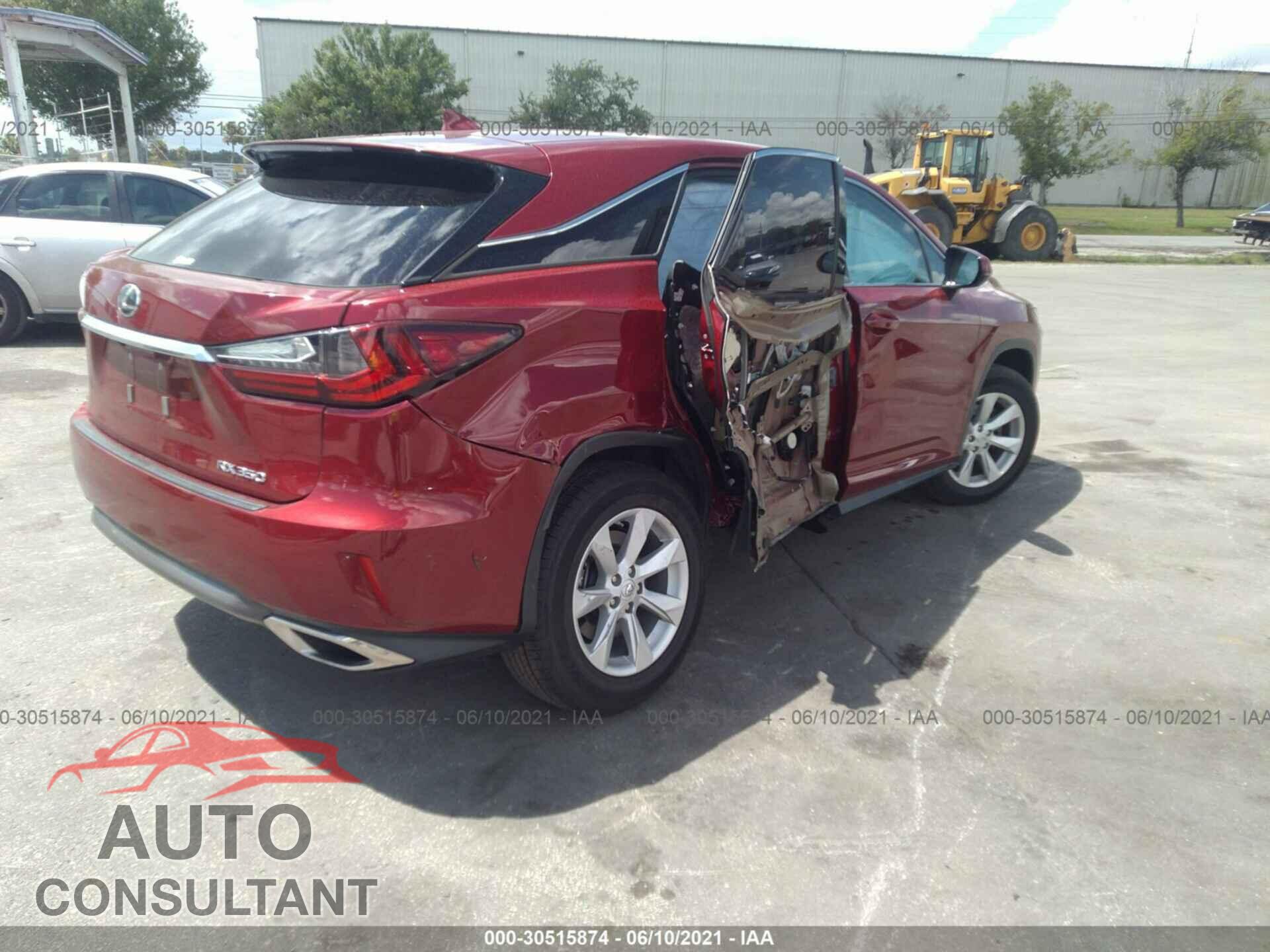 LEXUS RX 2017 - 2T2ZZMCA3HC085180