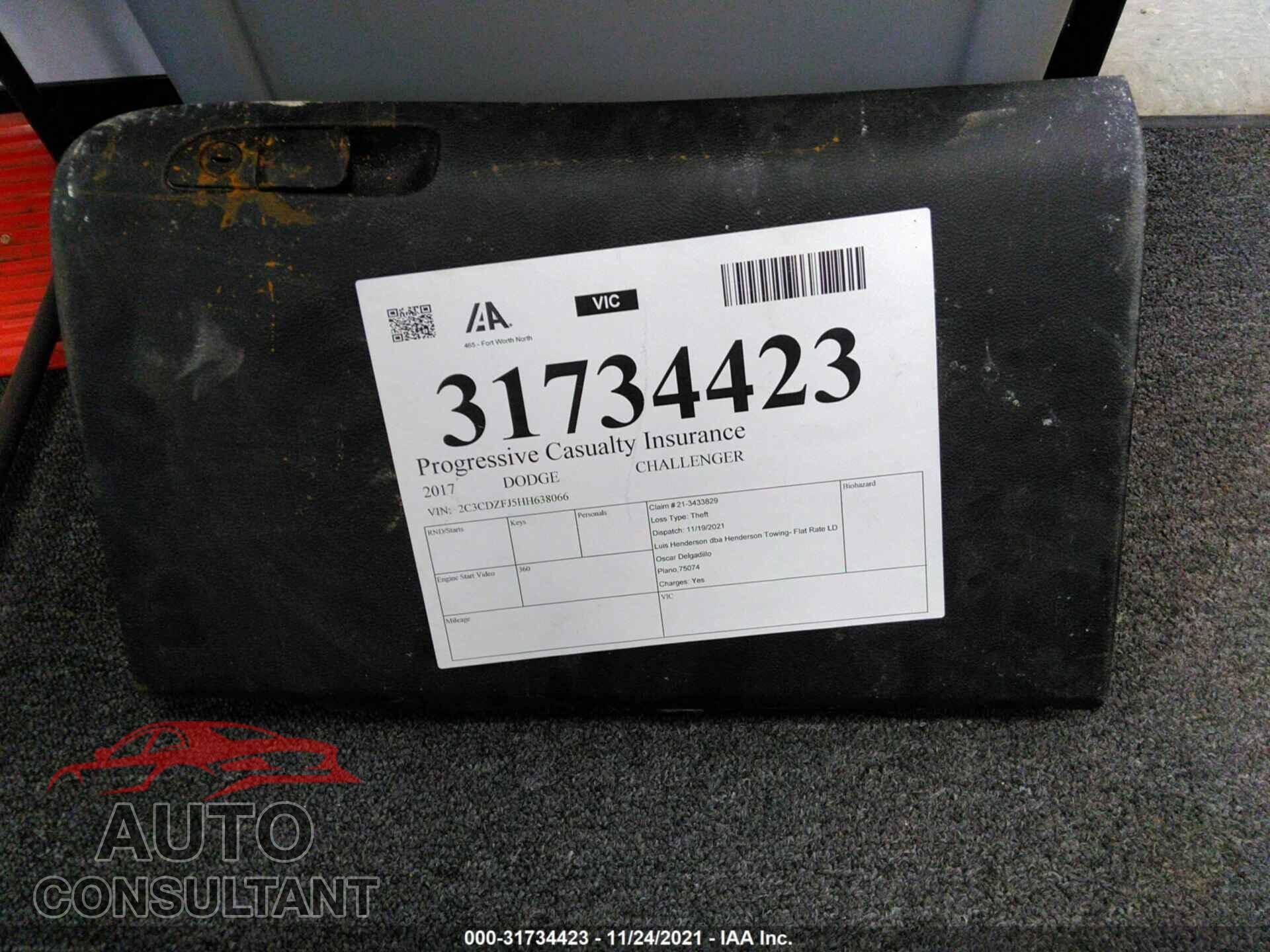 DODGE CHALLENGER 2017 - 2C3CDZFJ5HH638066