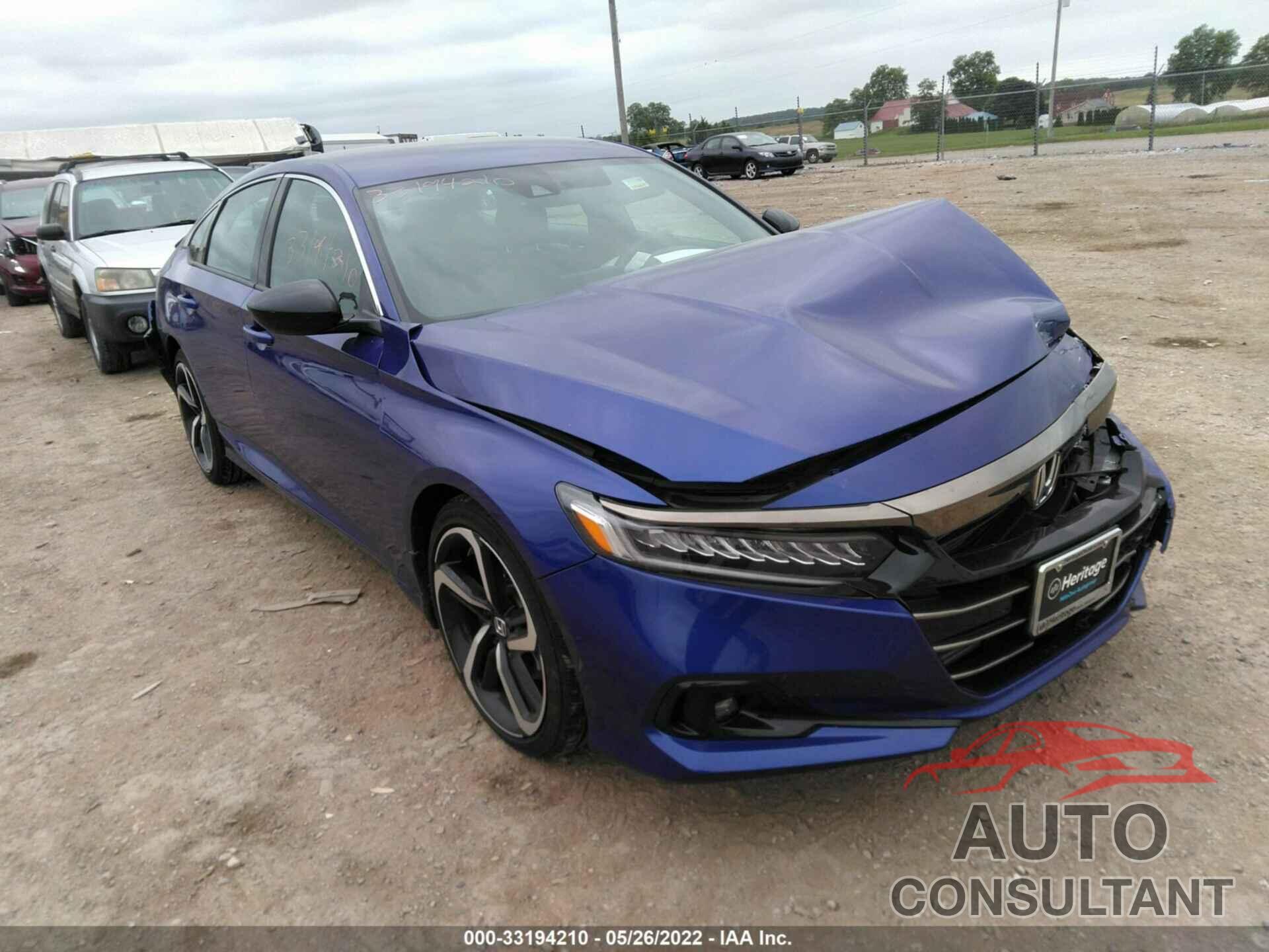 HONDA ACCORD SEDAN 2022 - 1HGCV1F33NA036256