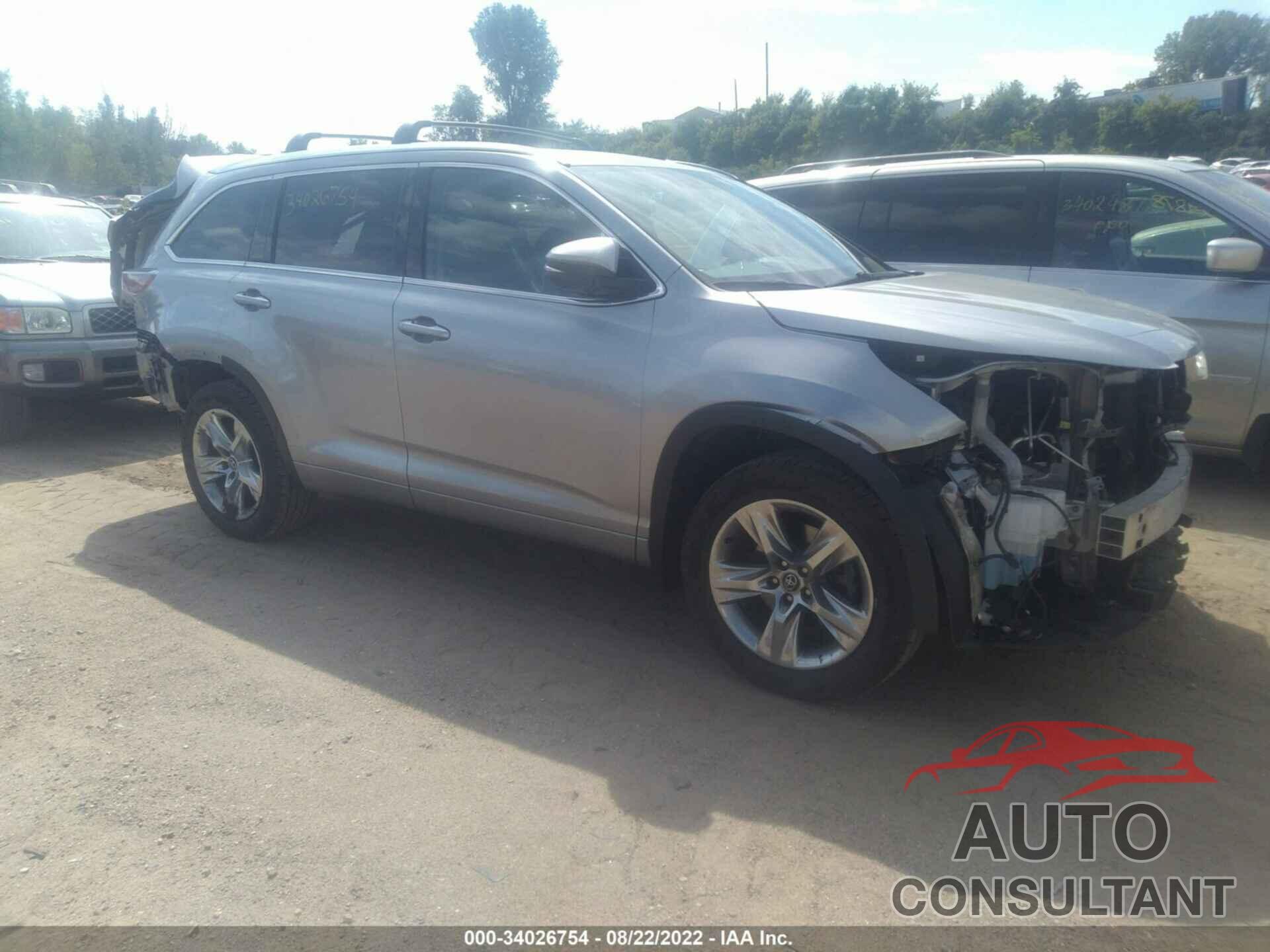 TOYOTA HIGHLANDER 2016 - 5TDDKRFHXGS355343