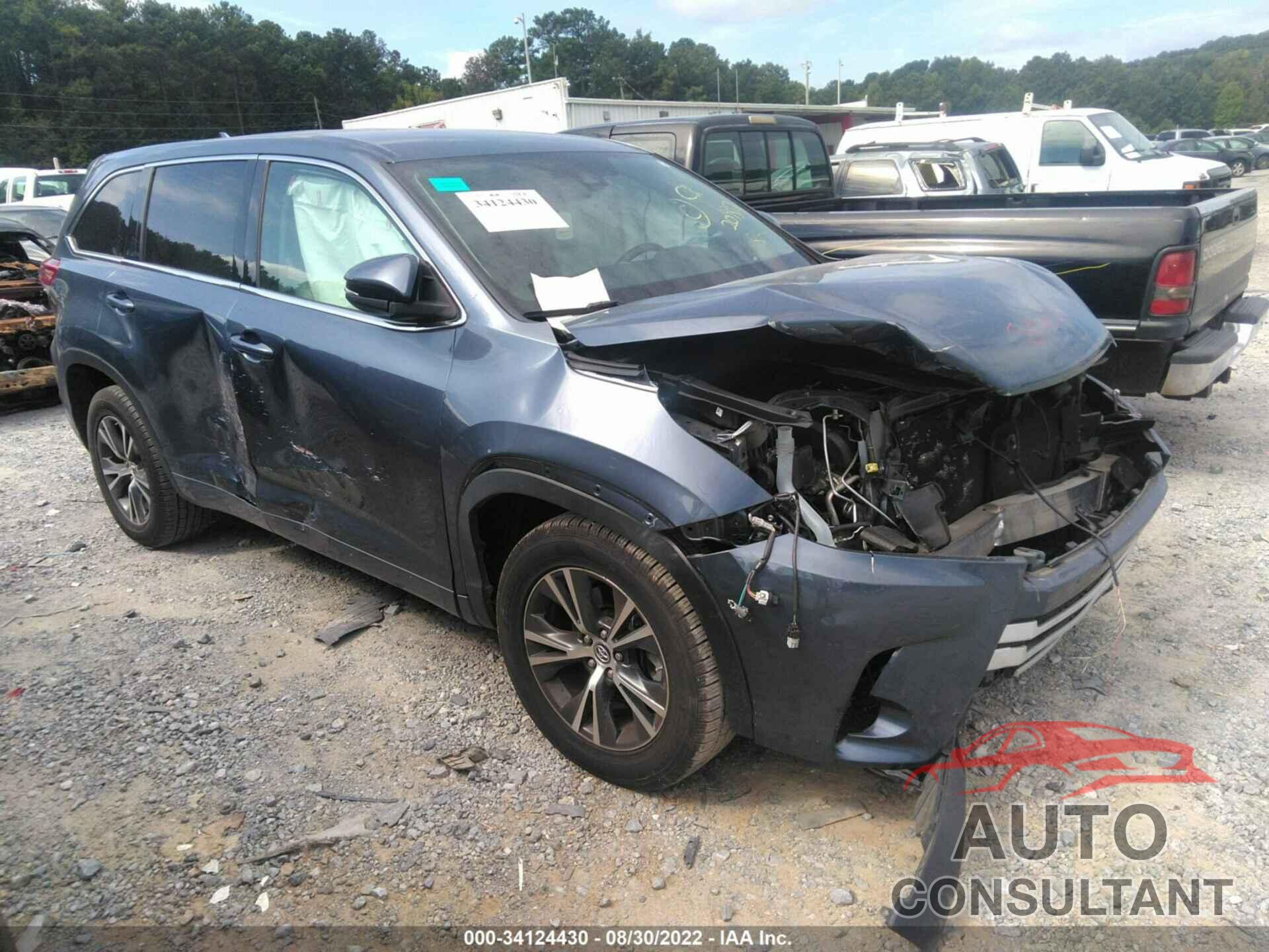 TOYOTA HIGHLANDER 2017 - 5TDZZRFH0HS209312