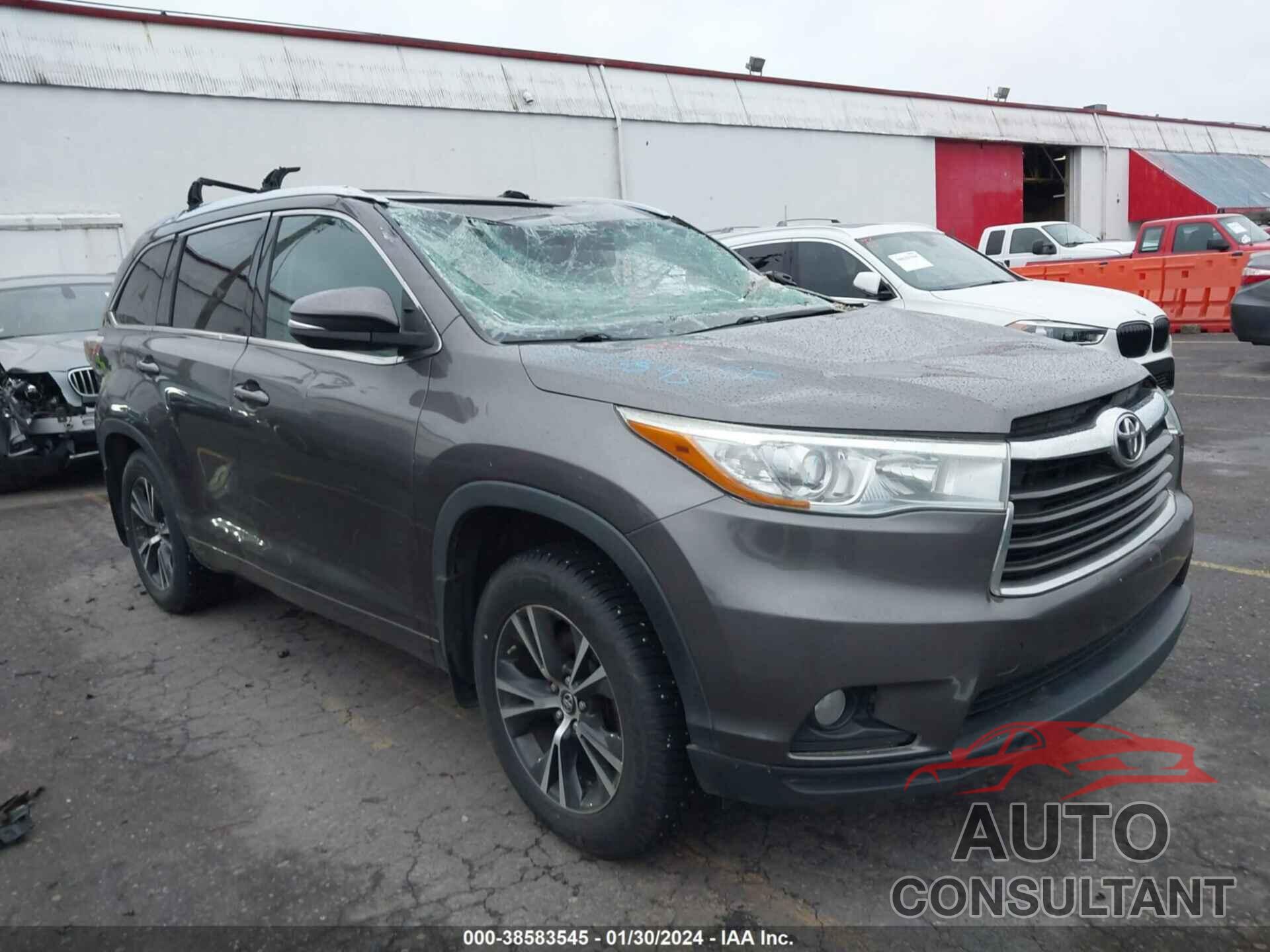 TOYOTA HIGHLANDER 2016 - 5TDJKRFH5GS257050