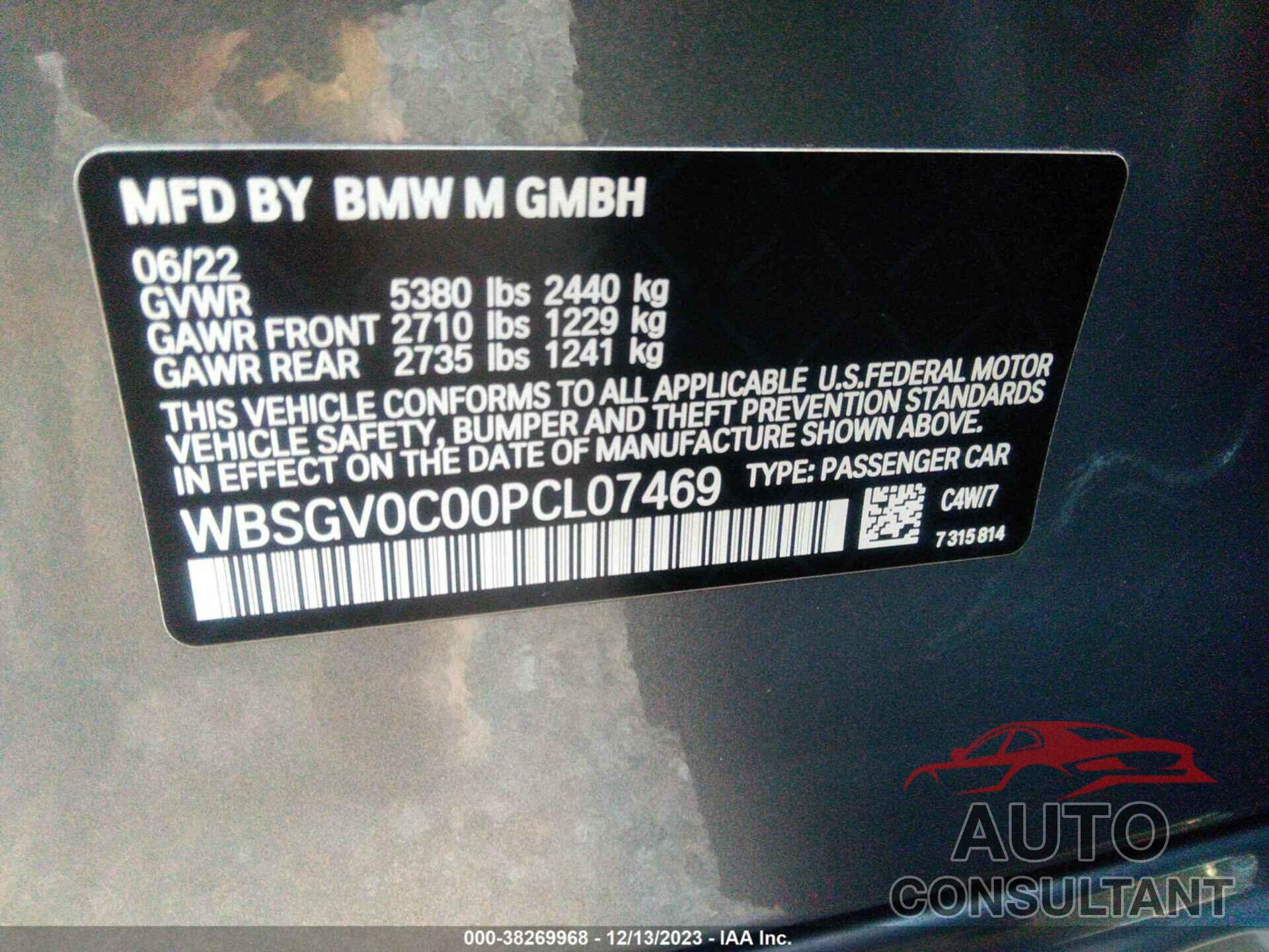 BMW M8 2023 - WBSGV0C00PCL07469