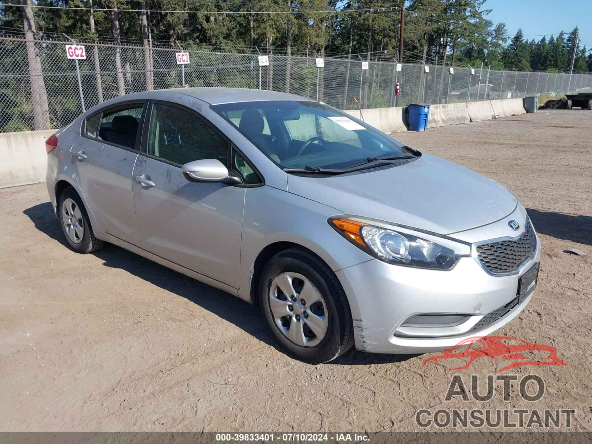 KIA FORTE 2016 - KNAFK4A65G5510871