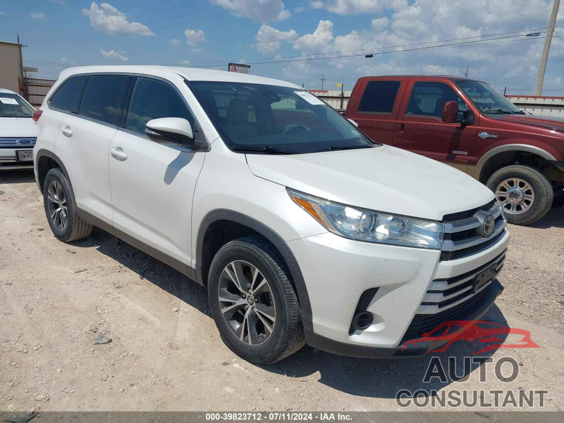 TOYOTA HIGHLANDER 2019 - 5TDZZRFHXKS326984