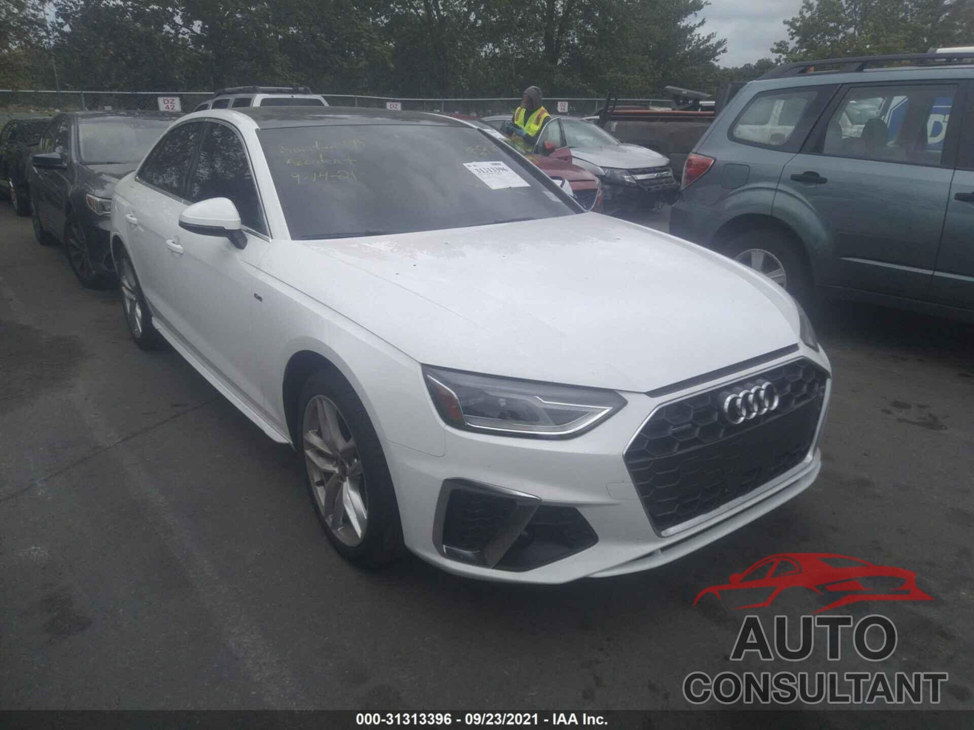 AUDI A4 SEDAN 2021 - WAUDAAF45MA061629