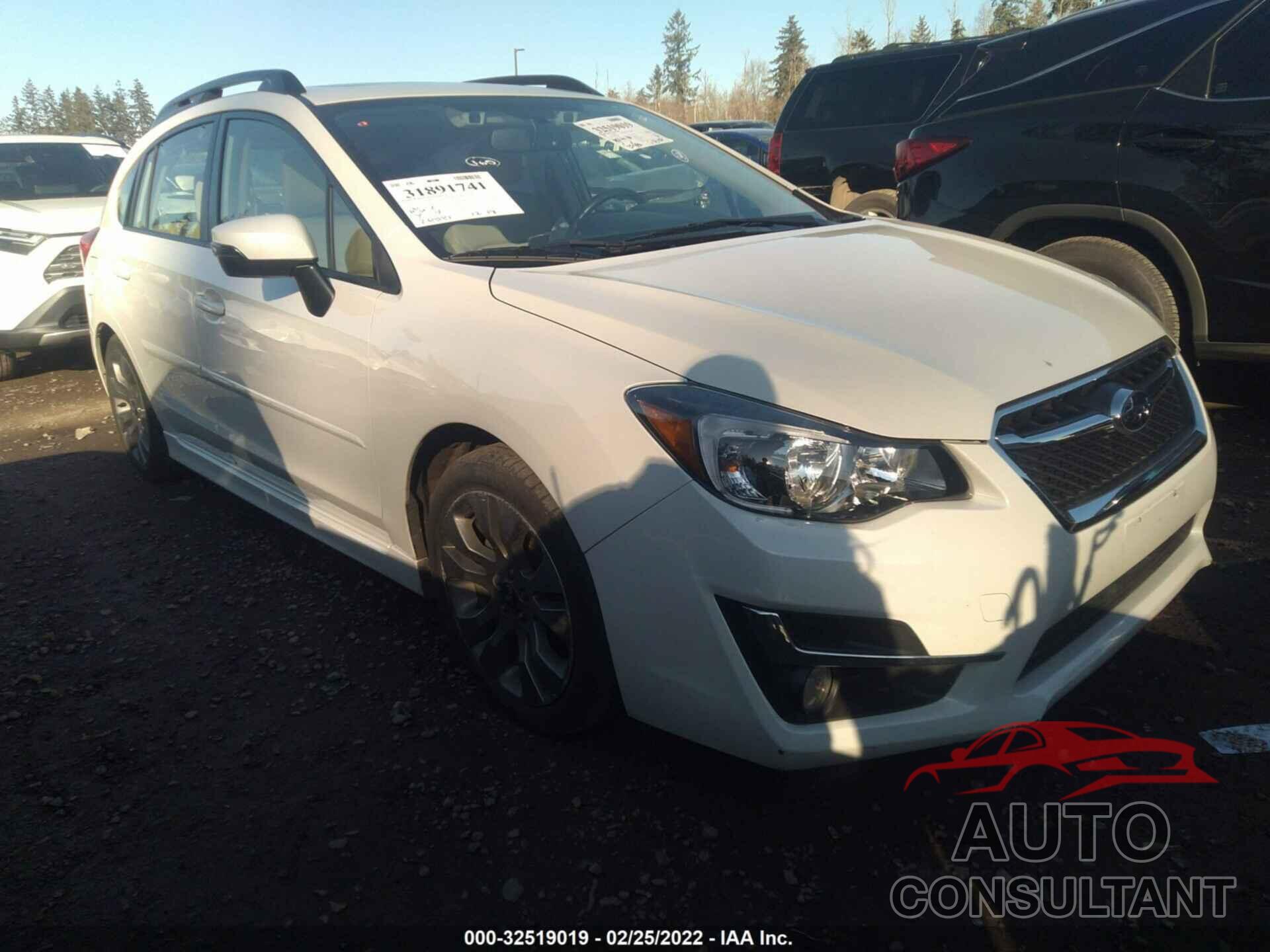 SUBARU IMPREZA WAGON 2016 - JF1GPAS67G8215054