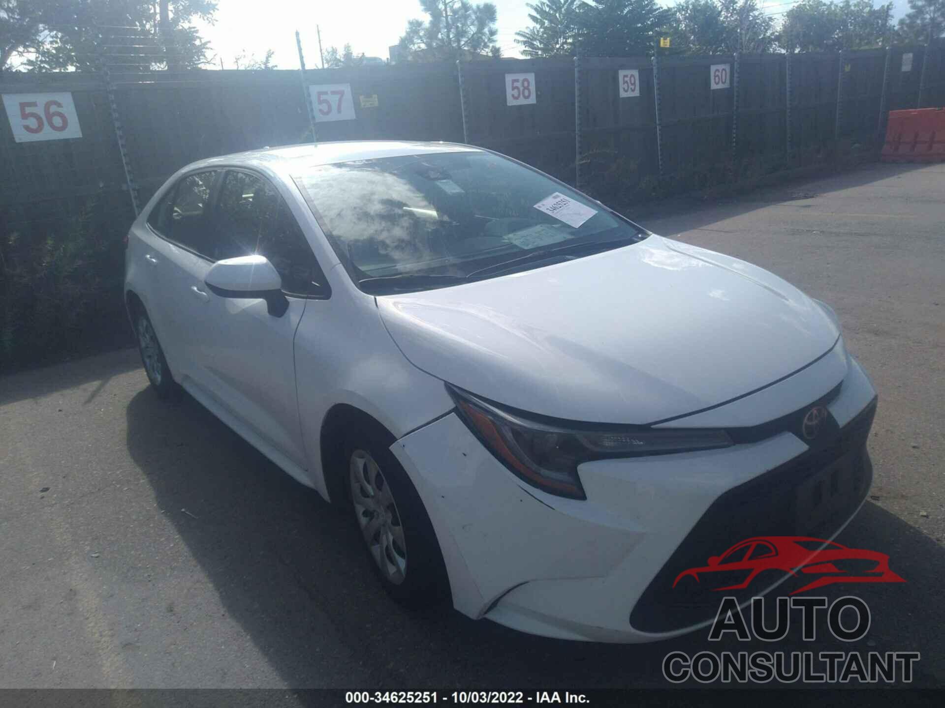TOYOTA COROLLA 2020 - JTDEPRAE2LJ045696