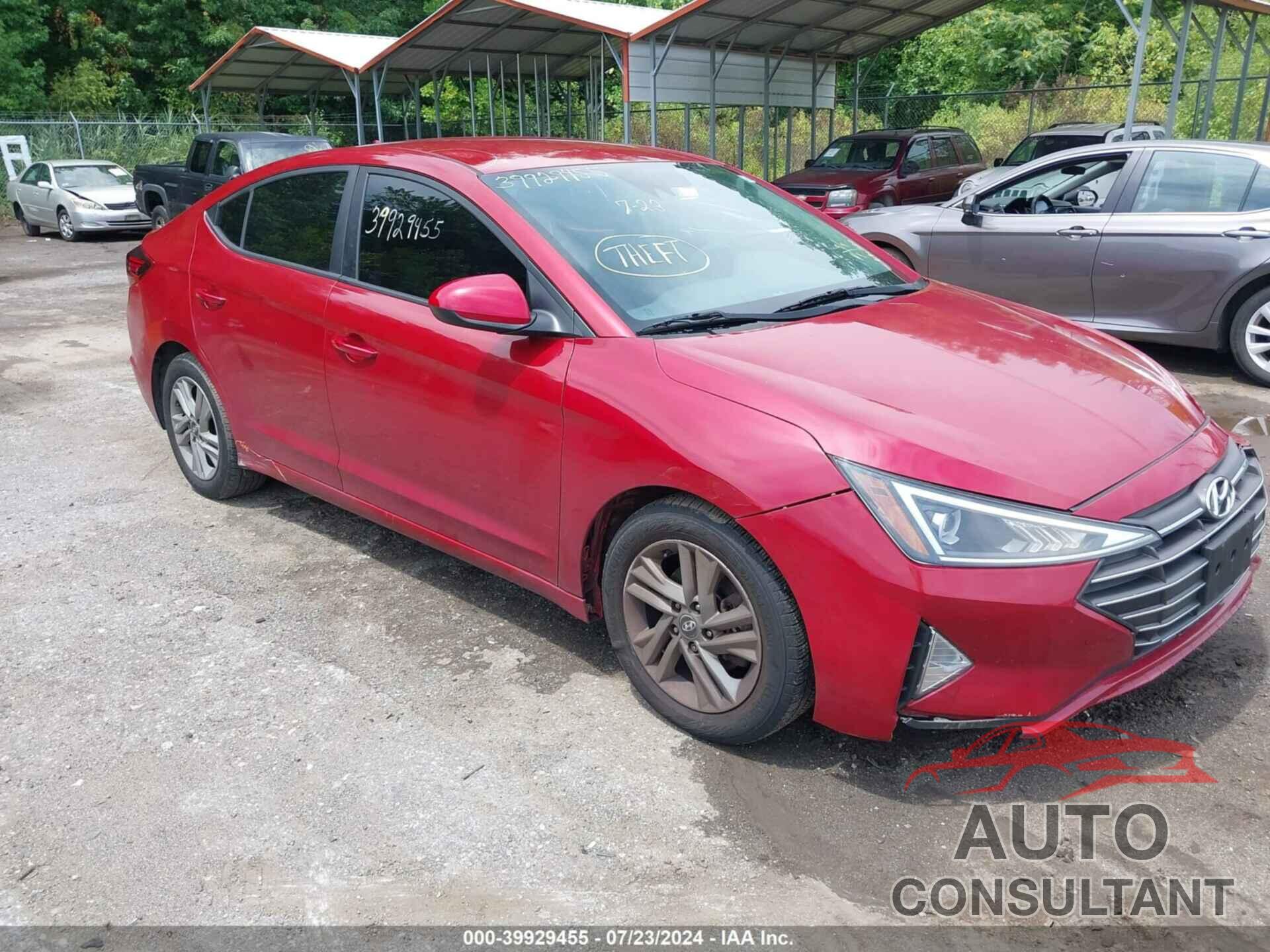 HYUNDAI ELANTRA 2020 - KMHD84LF2LU995312