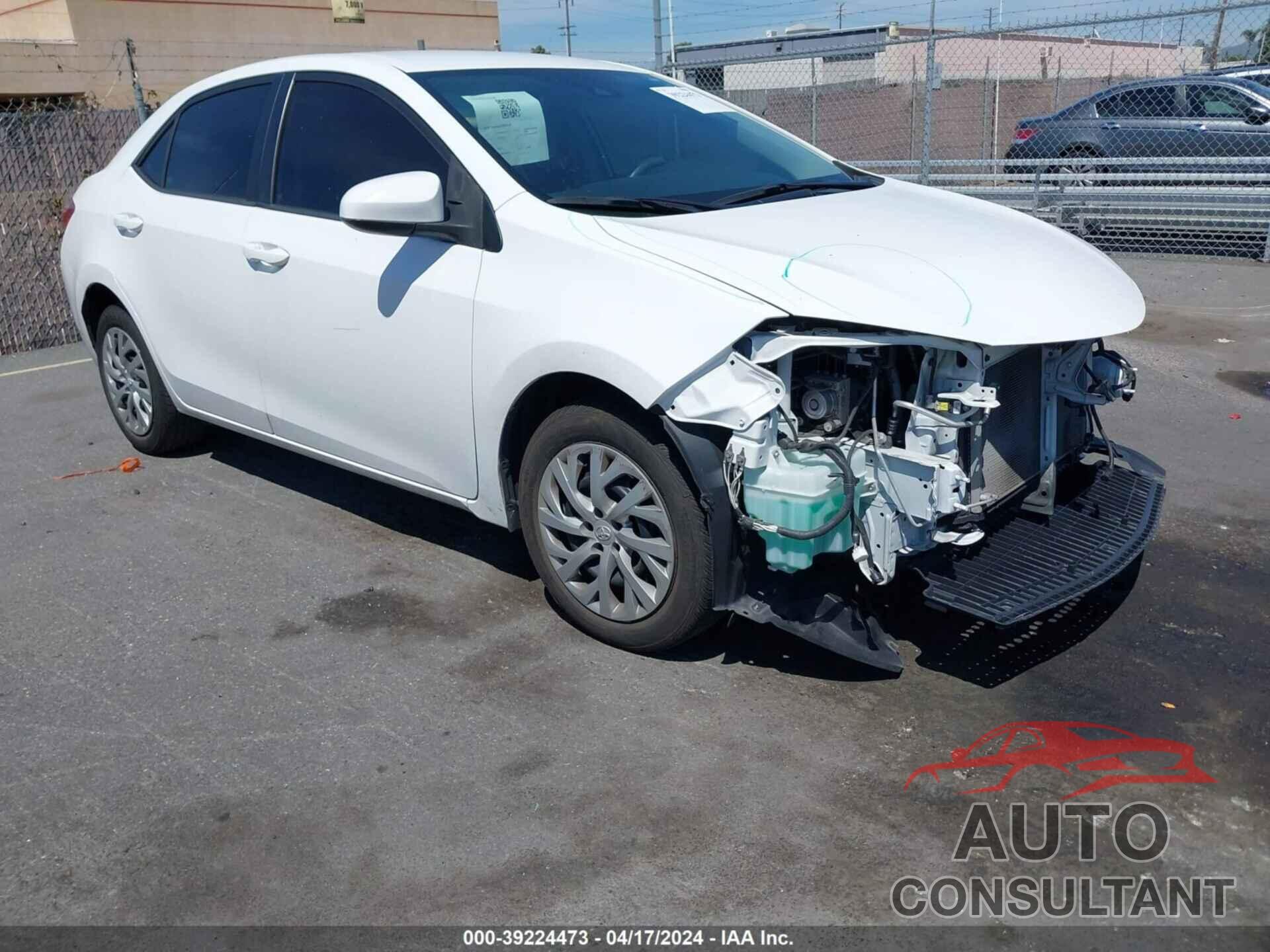 TOYOTA COROLLA 2019 - 2T1BURHE8KC181021