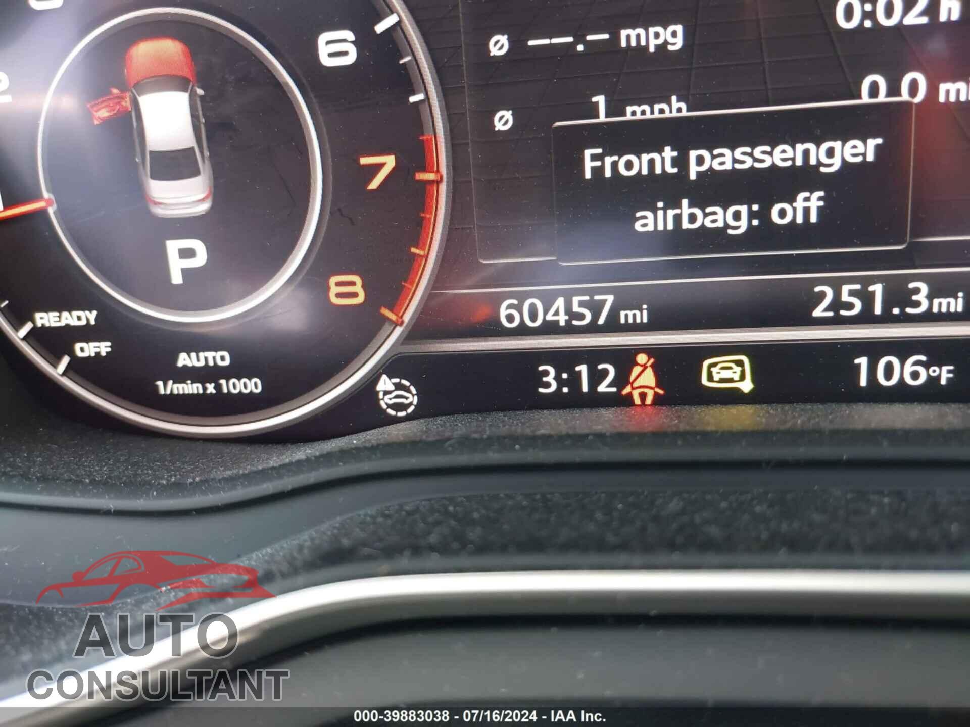 AUDI A4 2017 - WAUENAF45HN032865