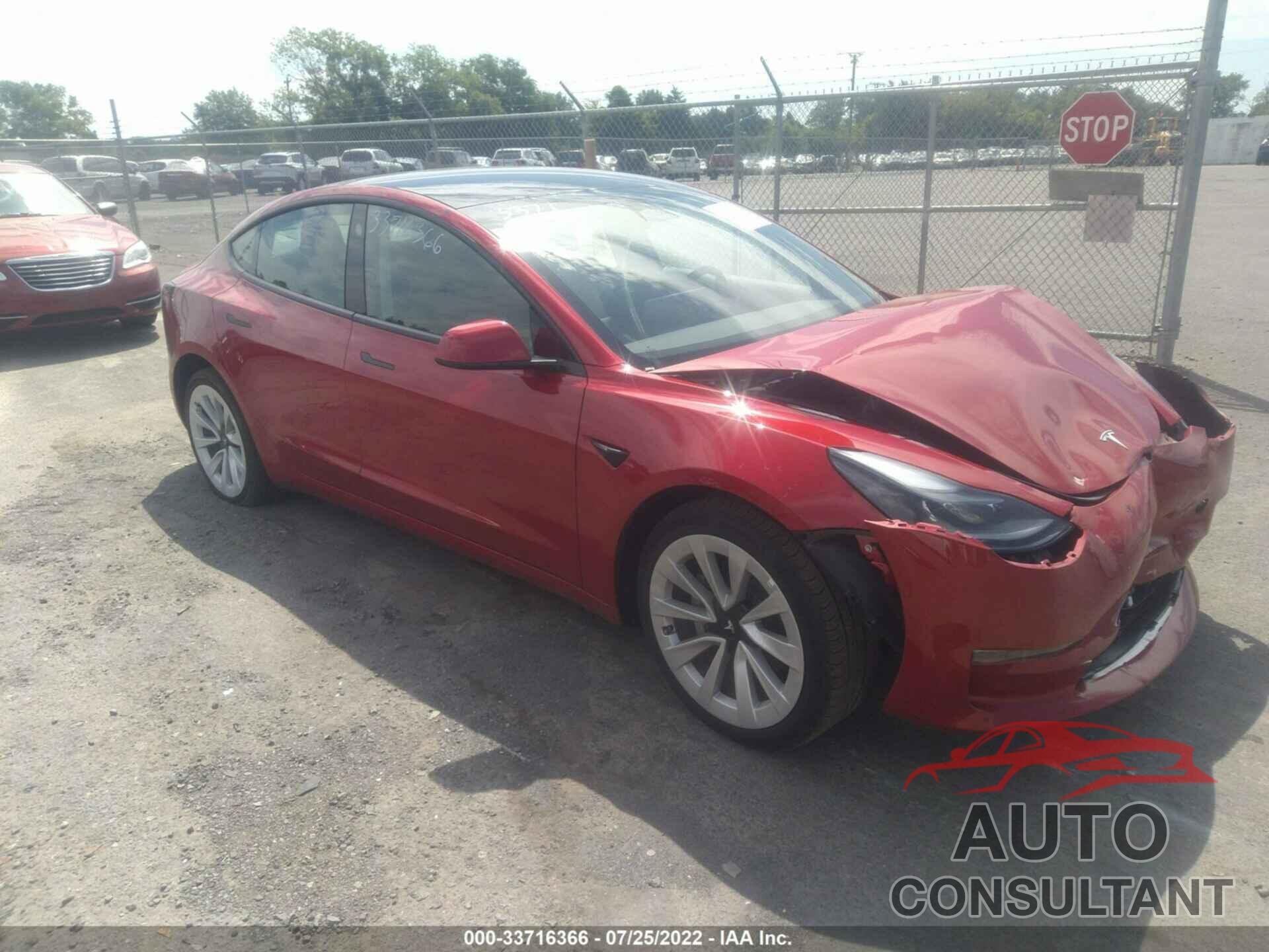 TESLA MODEL 3 2022 - 5YJ3E1EB5NF185105