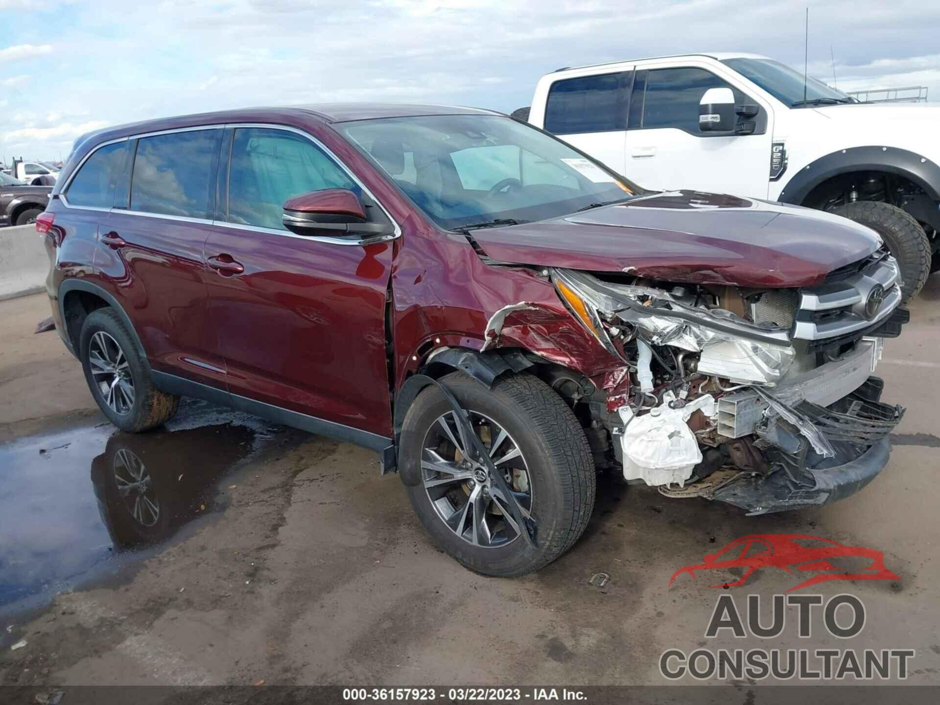 TOYOTA HIGHLANDER 2019 - 5TDZZRFH1KS295155