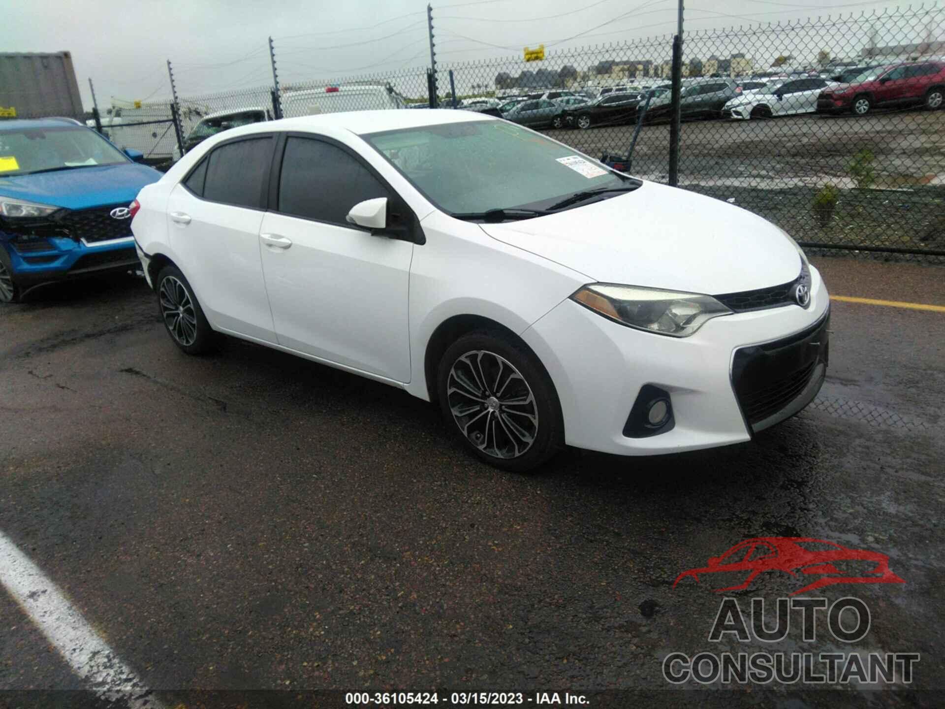 TOYOTA COROLLA 2015 - 5YFBURHE1FP364301