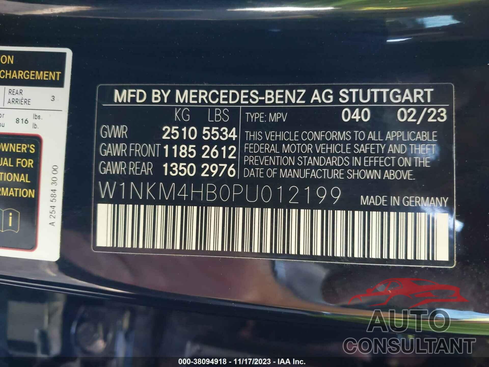 MERCEDES-BENZ GLC 2023 - W1NKM4HB0PU012199