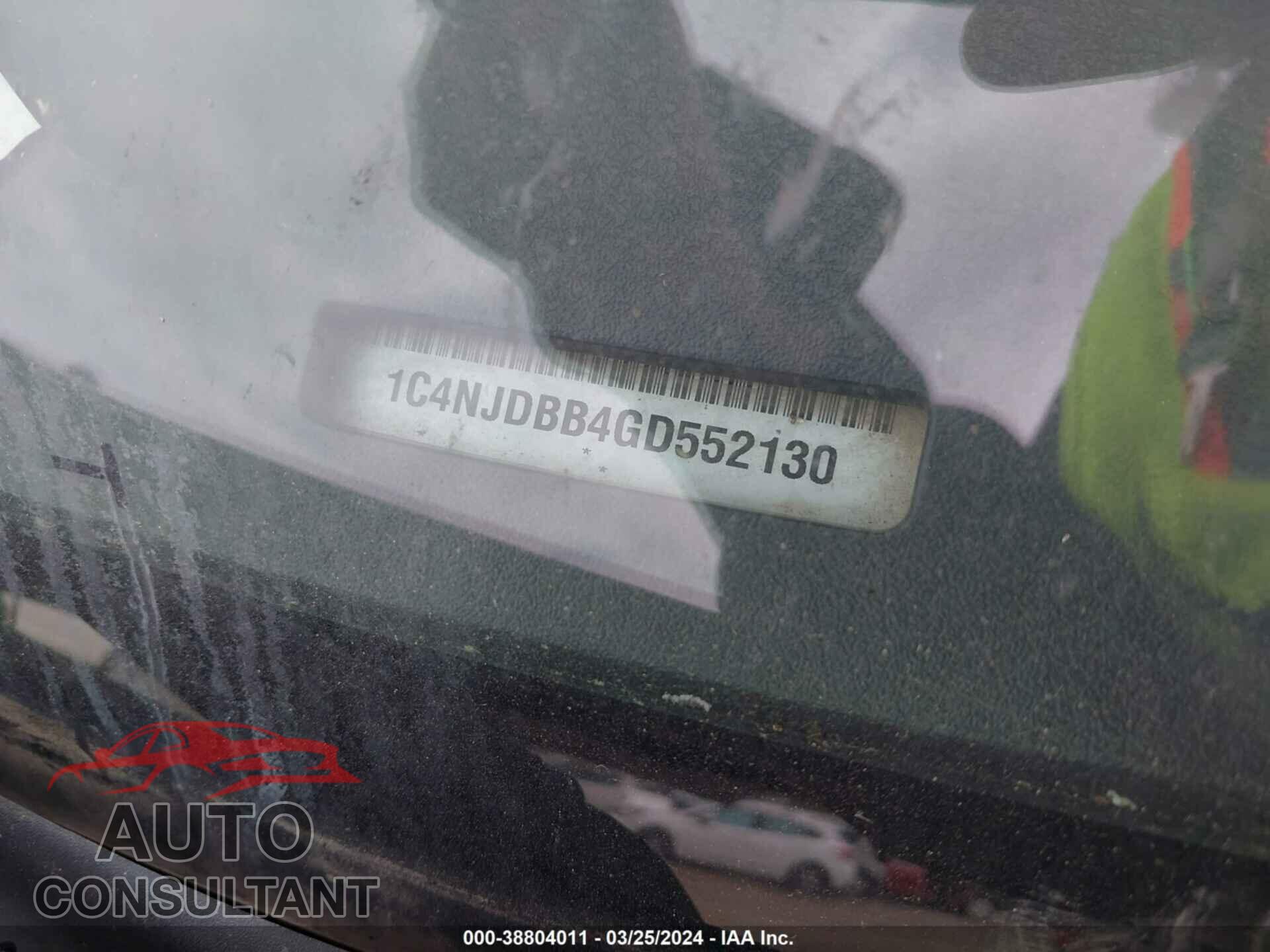 JEEP COMPASS 2016 - 1C4NJDBB4GD552130
