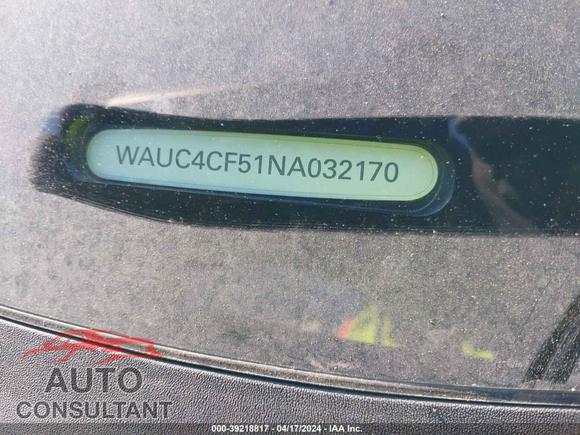 AUDI S5 2022 - WAUC4CF51NA032170