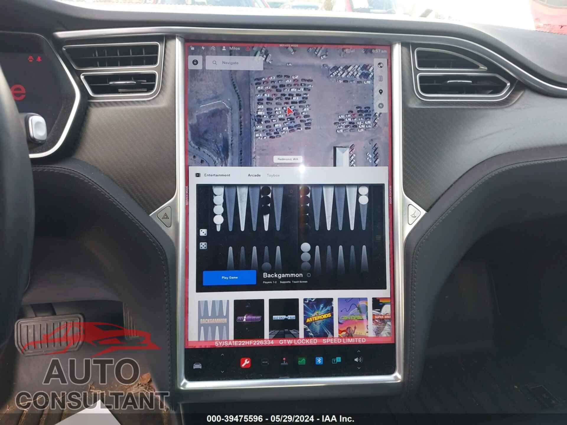 TESLA MODEL S 2017 - 5YJSA1E22HF226334