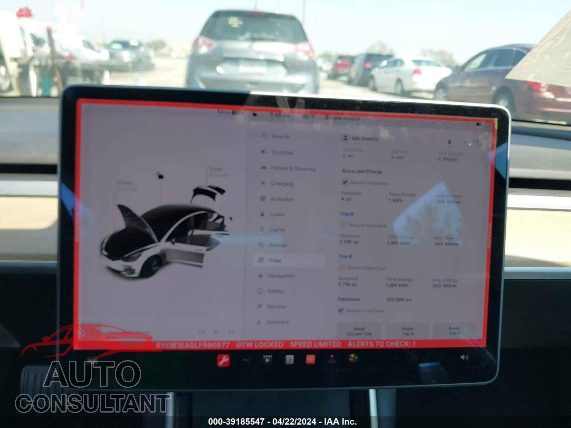 TESLA MODEL 3 2020 - 5YJ3E1EA5LF590577